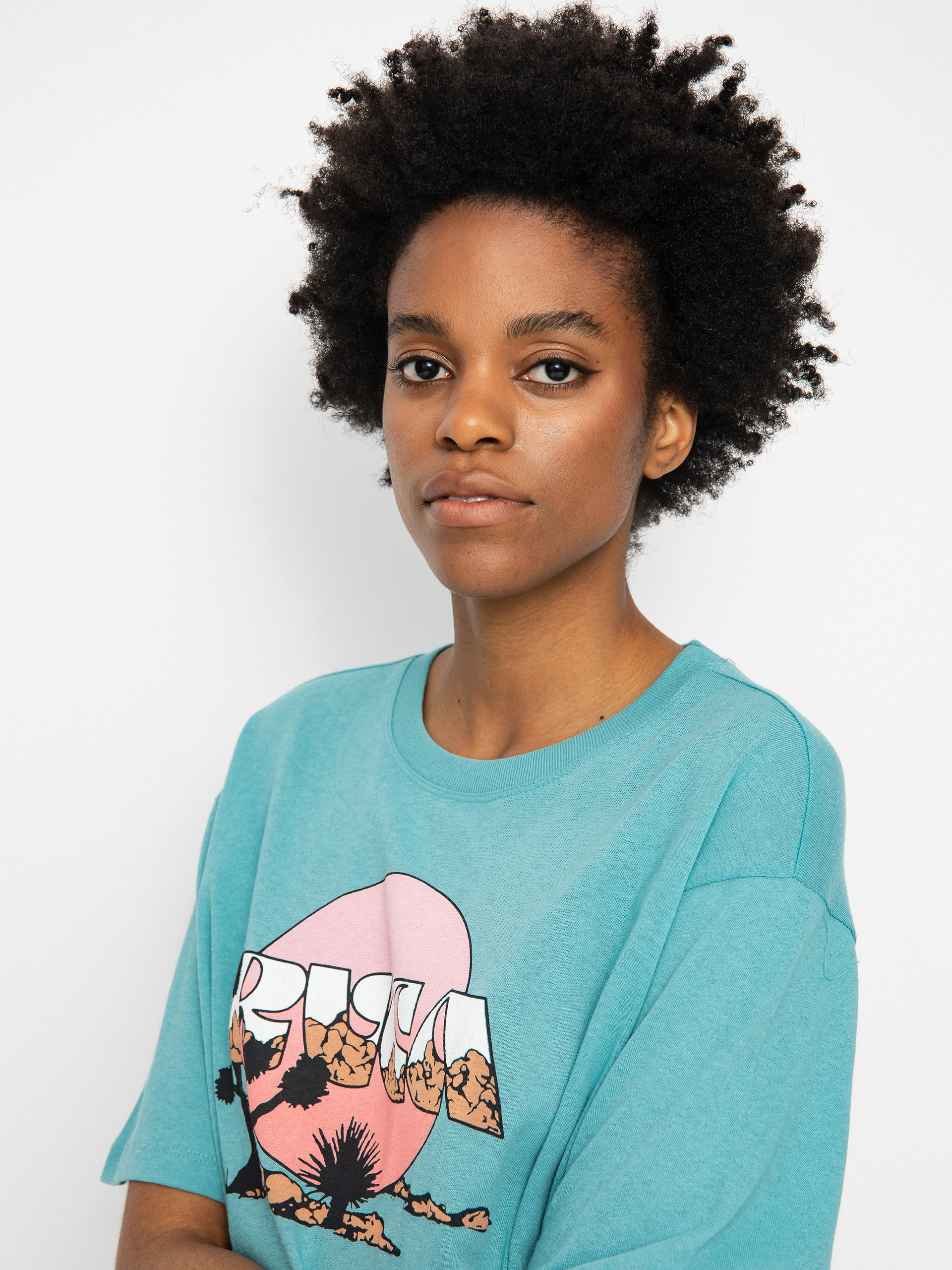 T-shirt RVCA Jay Tree Wmn (blue crest)