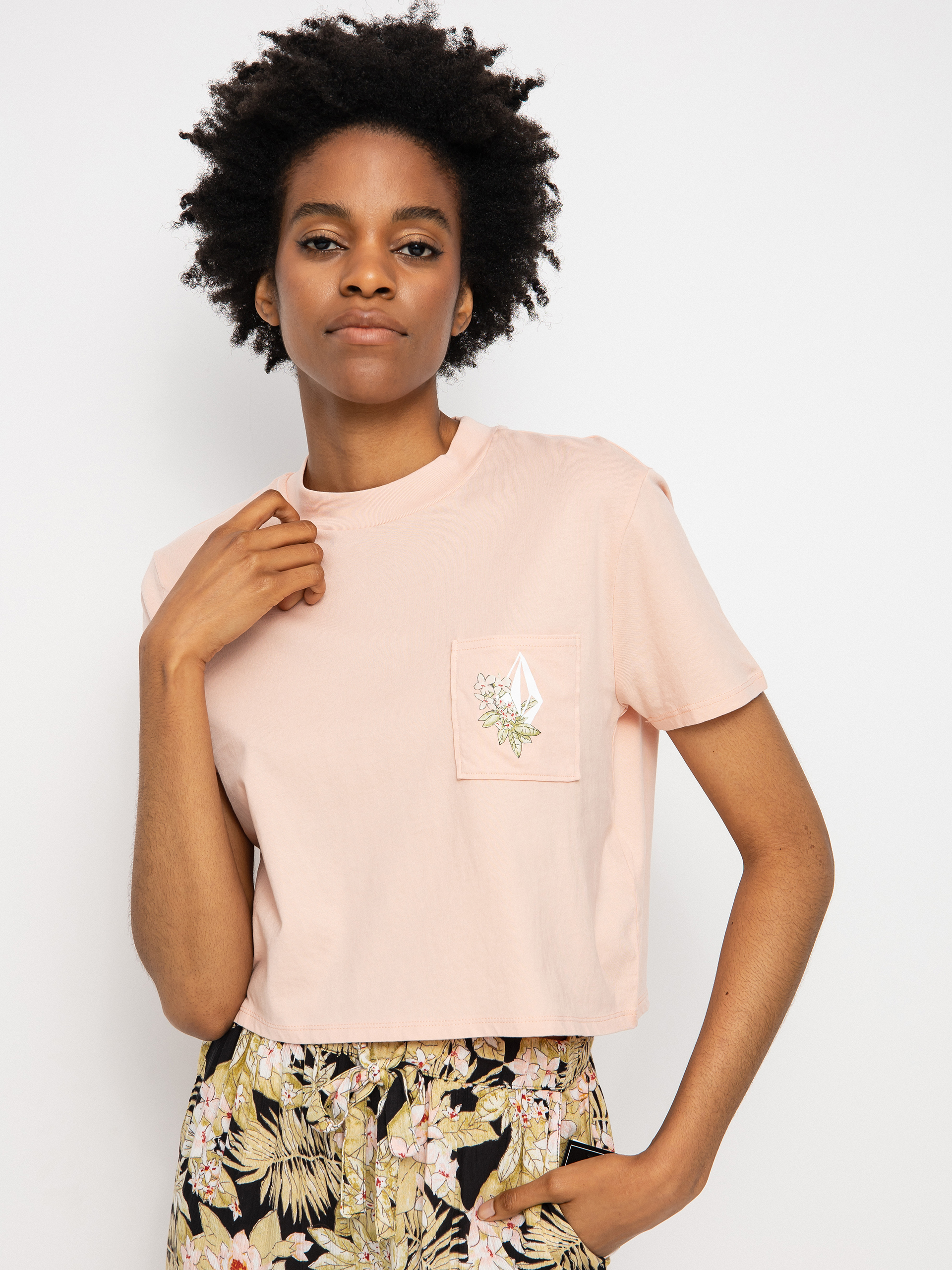 T-shirt Volcom Pocket Dial Wmn (hazey pink)