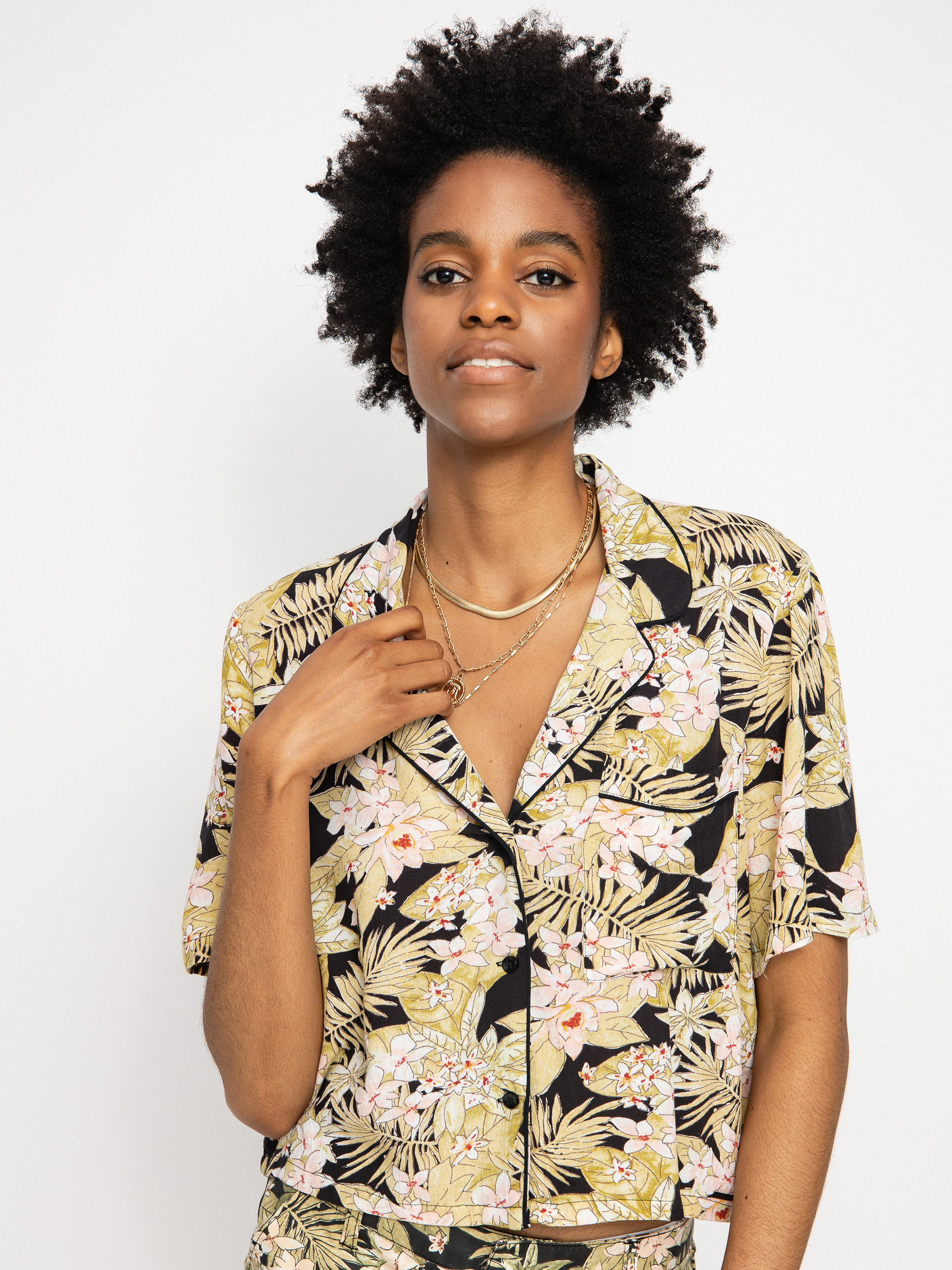 Koszula Volcom Static Bloom Top Wmn (black combo)