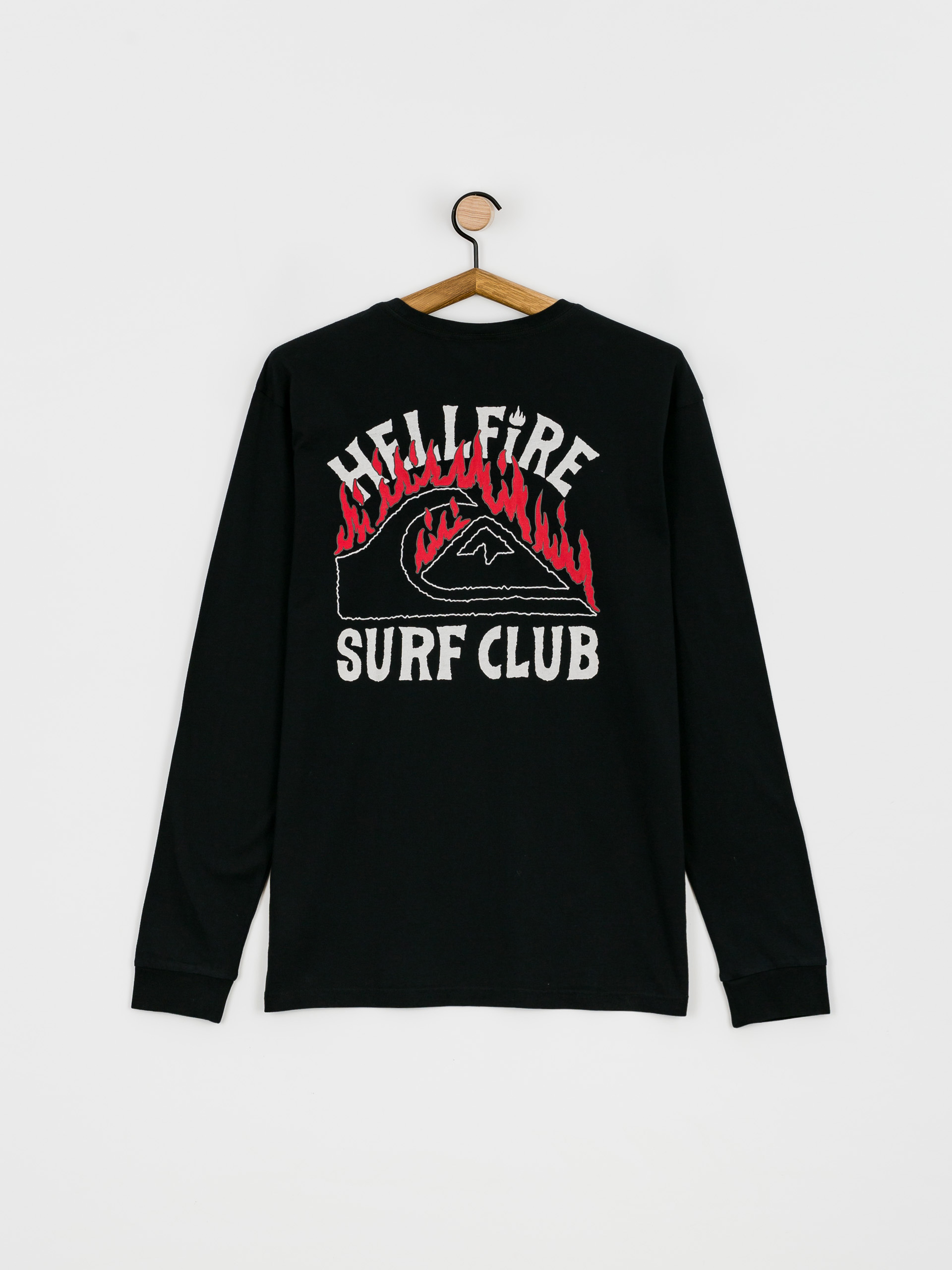 Longsleeve Quiksilver X Stranger Things Hell Fire Surf Club (black)