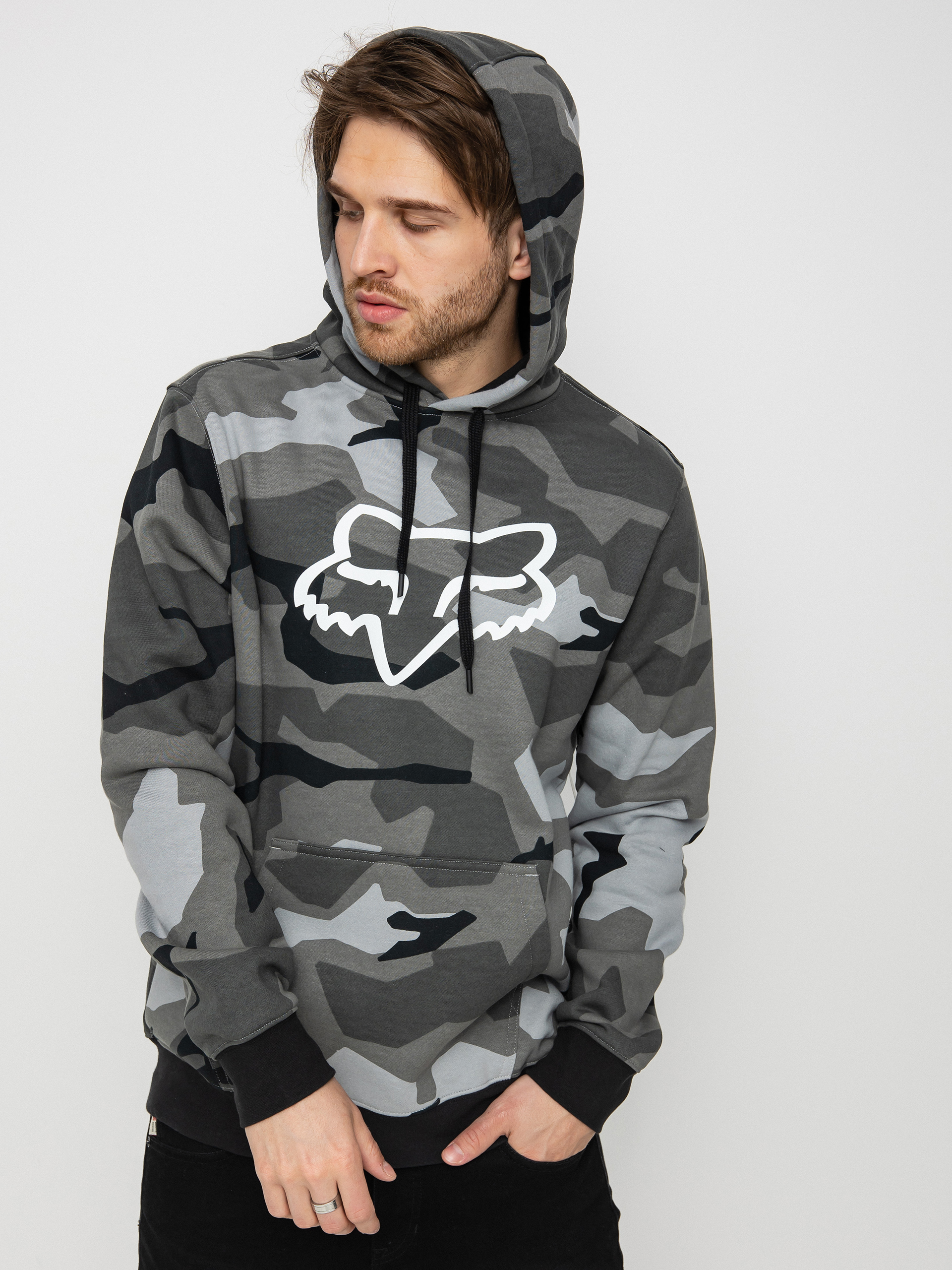 Bluza z kapturem Fox Legacy Foxhead Camo HD (blk cam)