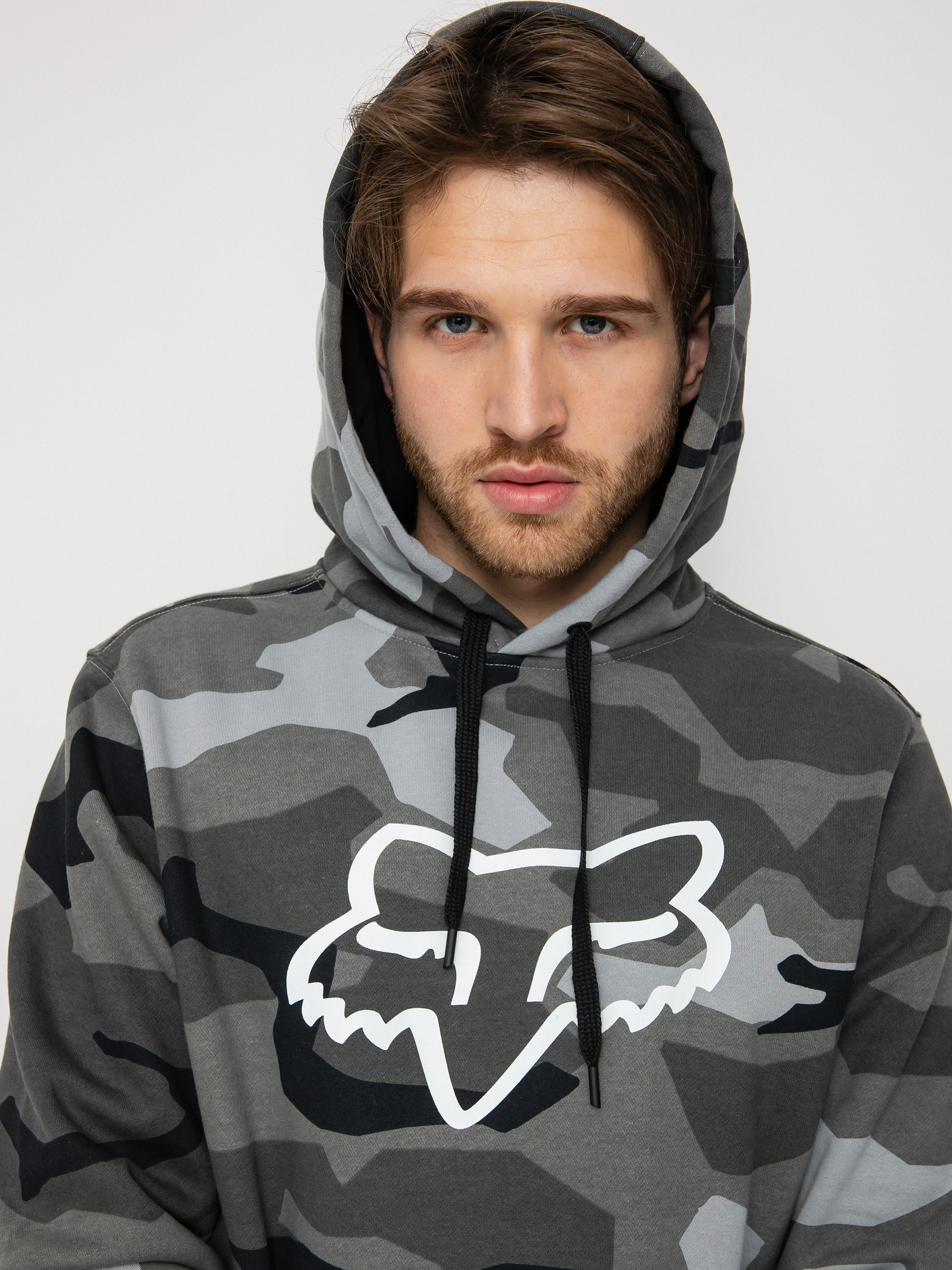 Bluza z kapturem Fox Legacy Foxhead Camo HD (blk cam)