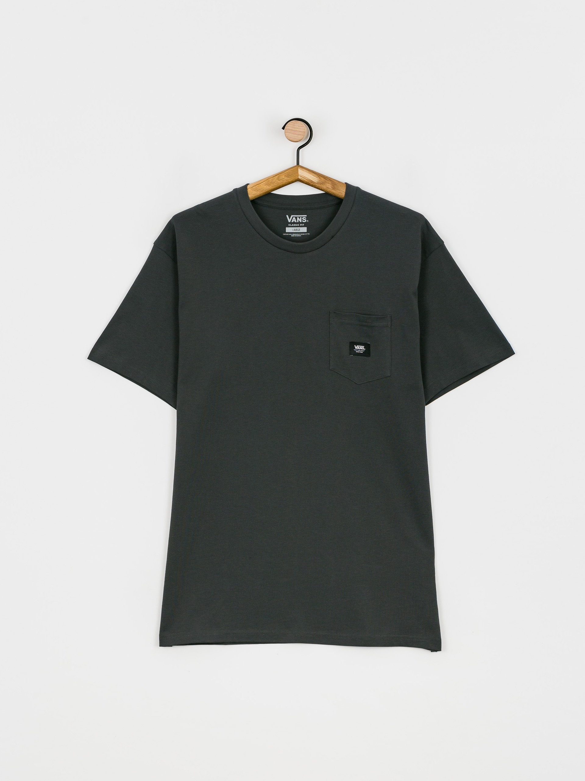 T-shirt Vans Woven Patch Pocket M (asphalt)