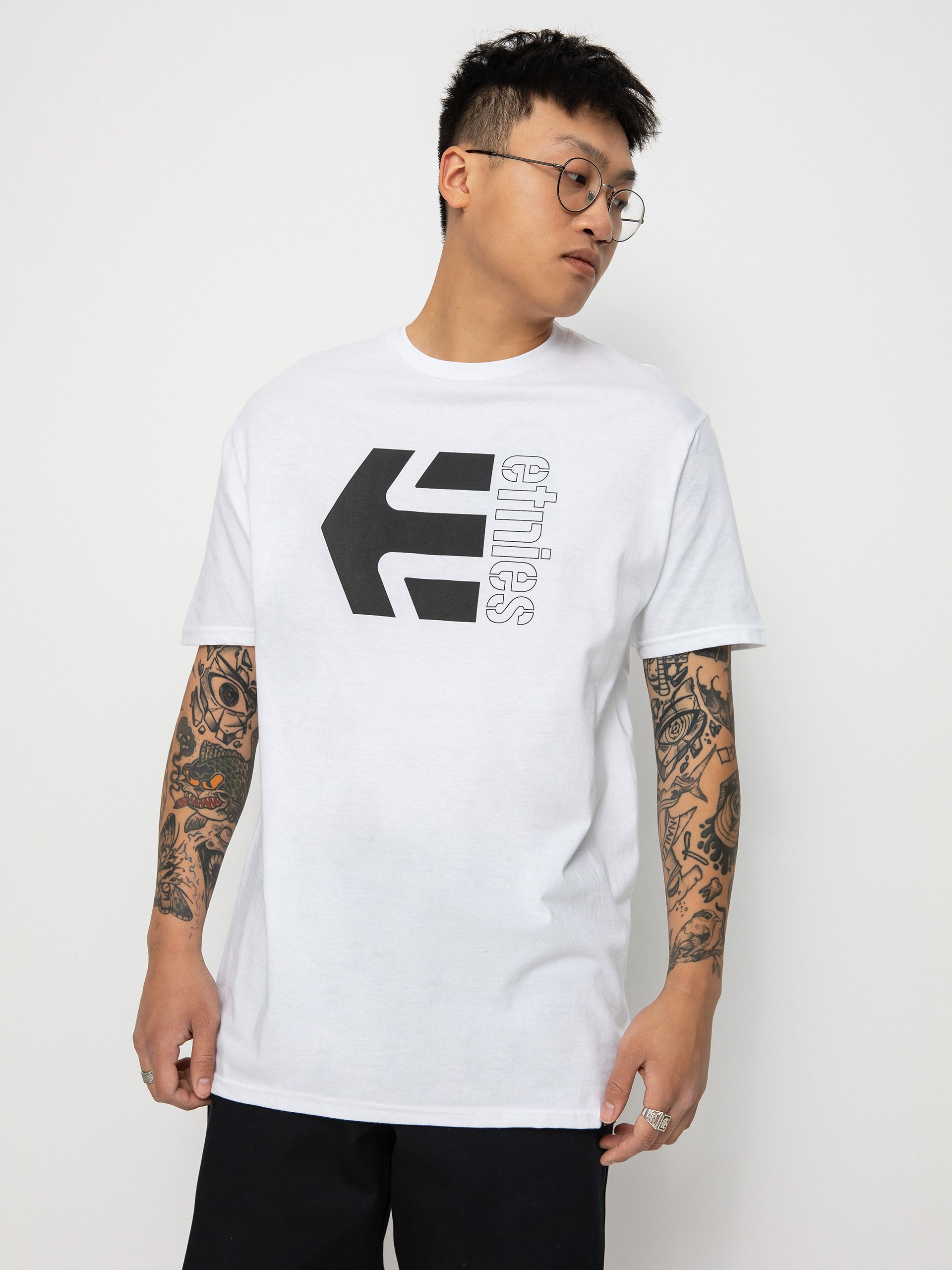 T-shirt Etnies Corp Combo (white/black)
