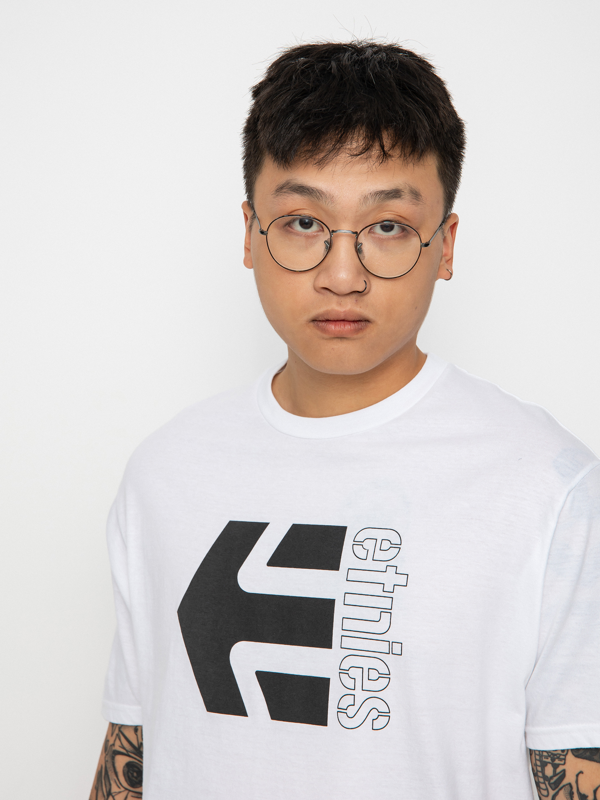 T-shirt Etnies Corp Combo (white/black)