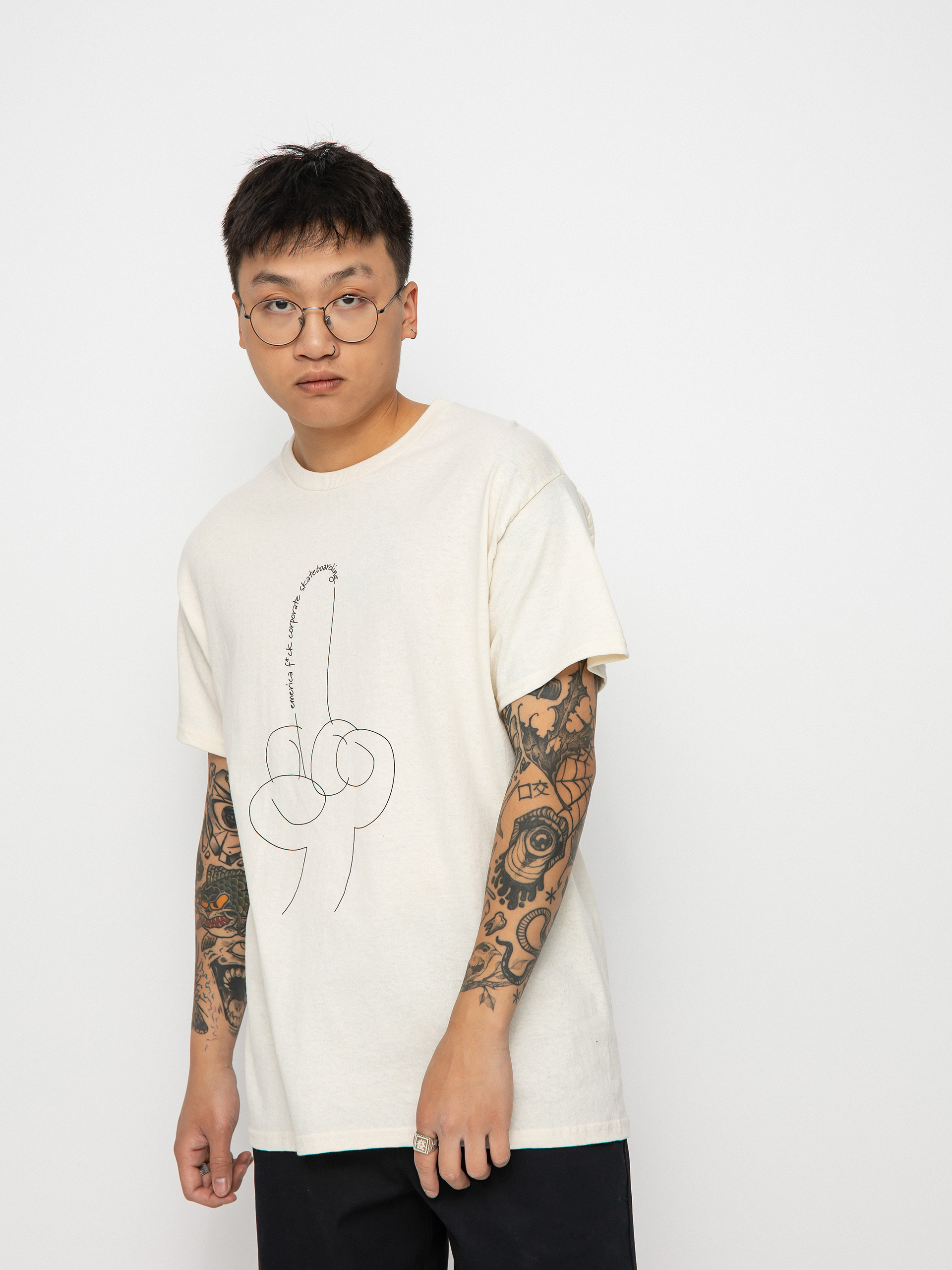 T-shirt Emerica Eff Corporate (creme)