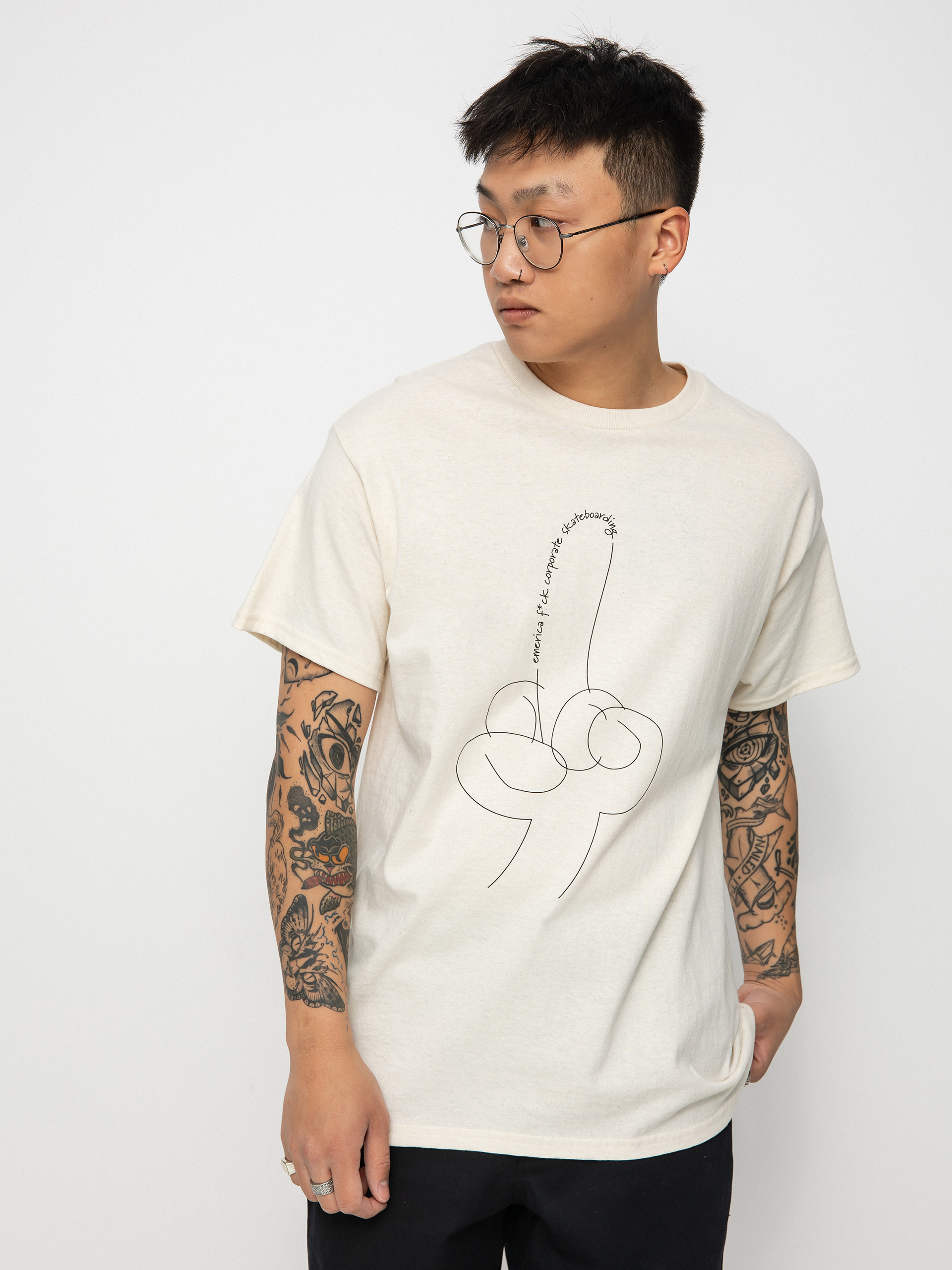 T-shirt Emerica Eff Corporate (creme)
