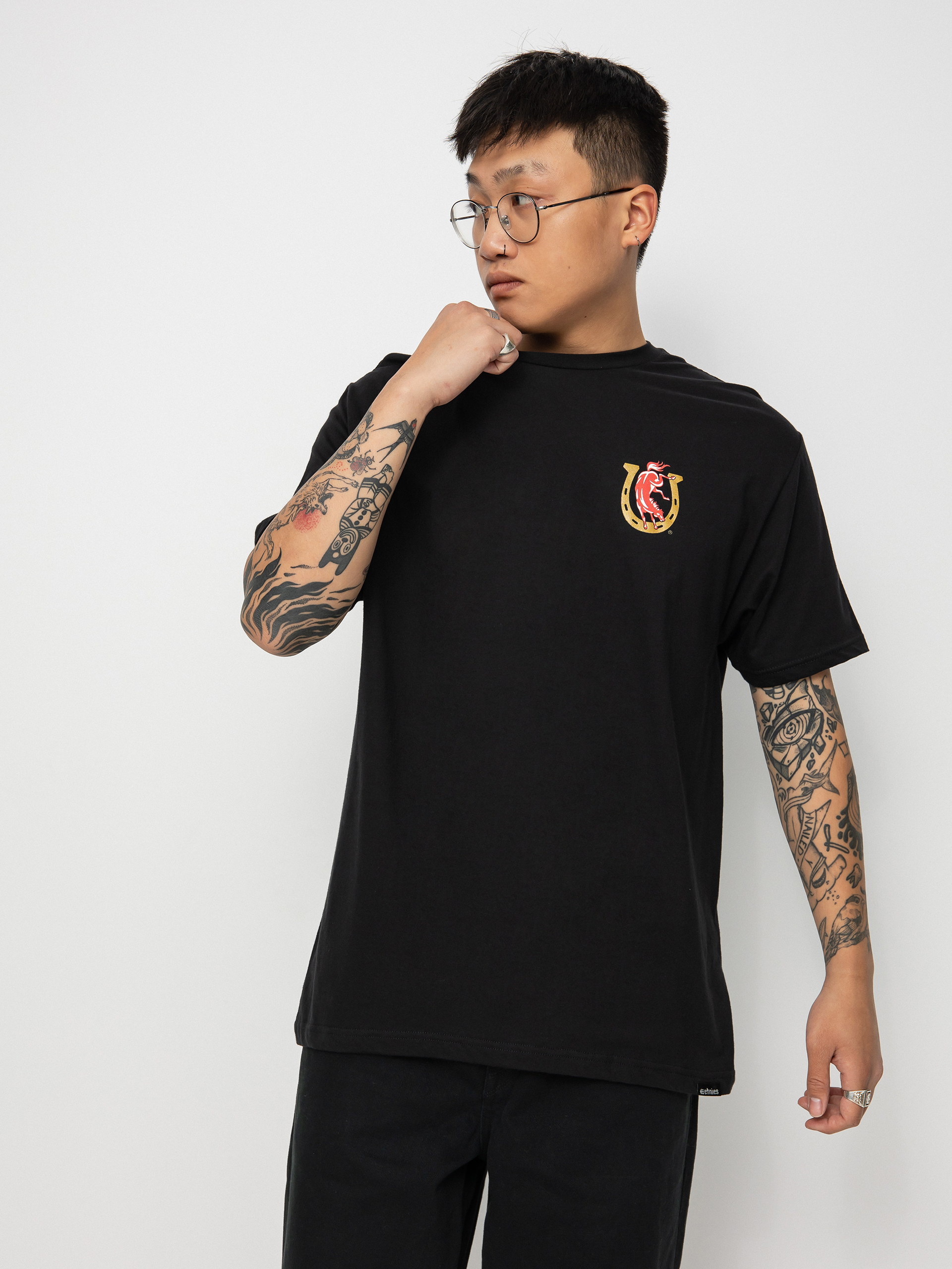 T-shirt Etnies Colt 45 Horseshoe (black)