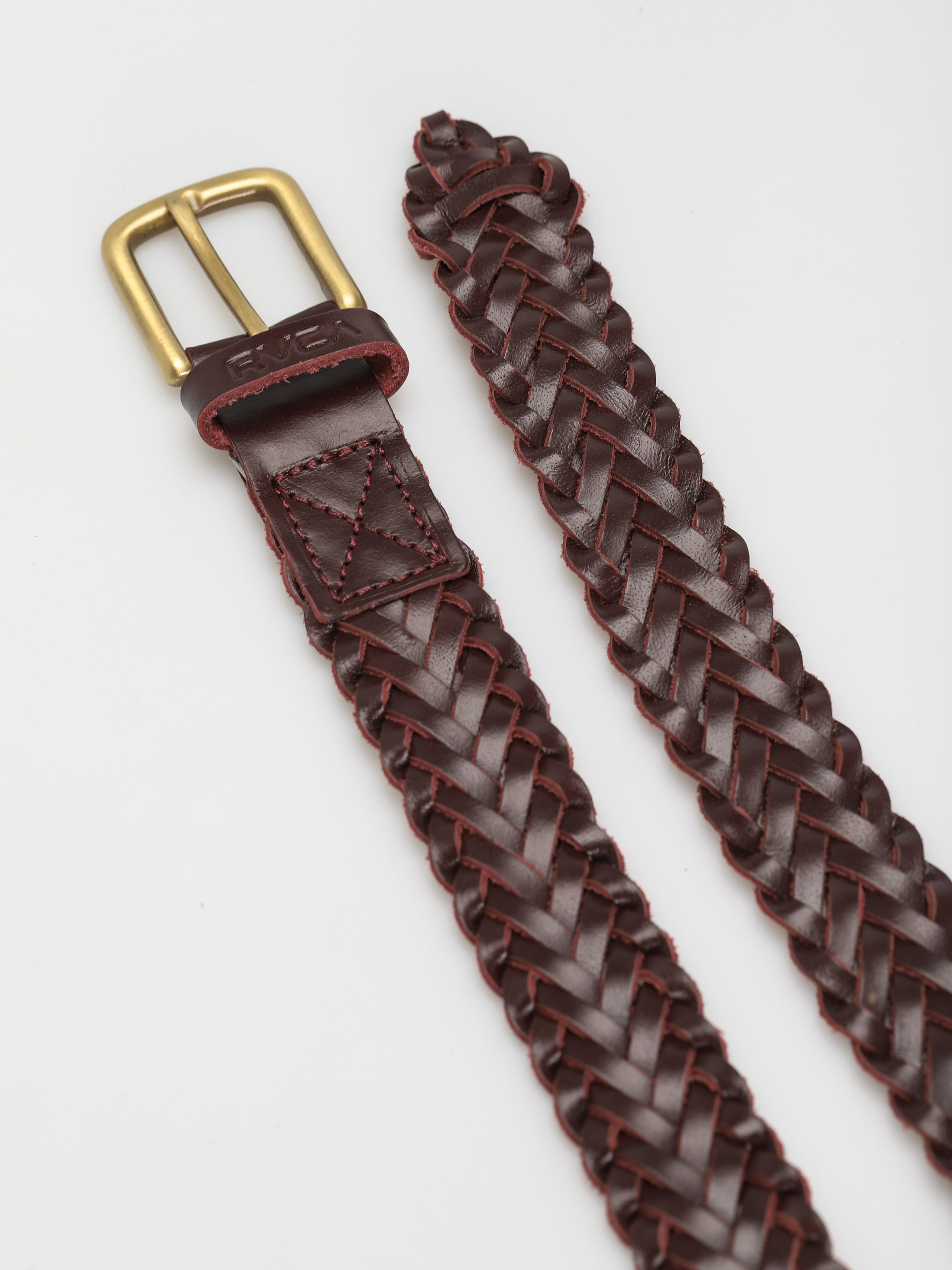 Pasek RVCA Twine Leather (oxblood red)