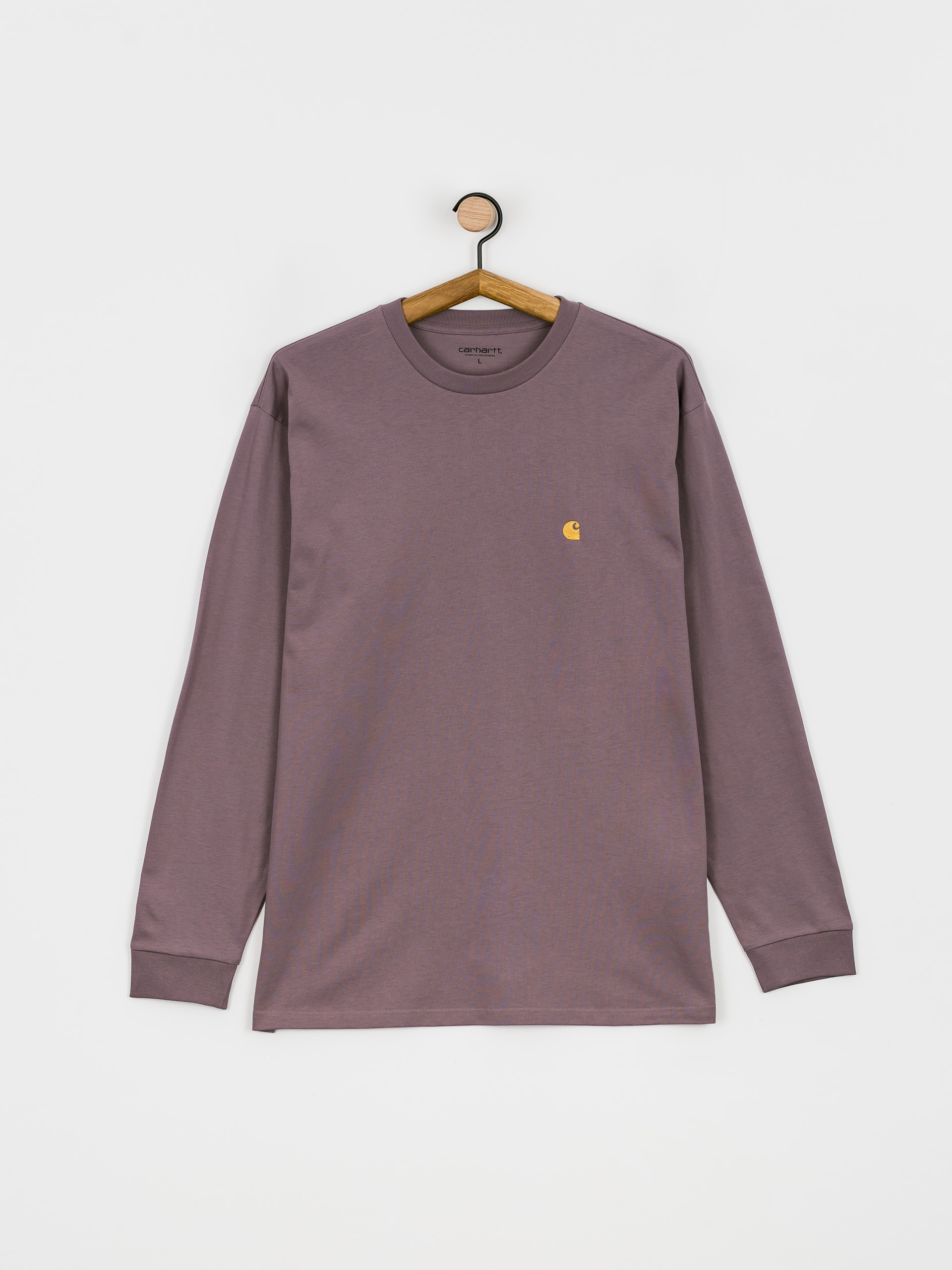 Longsleeve Carhartt WIP Chase (misty thistle/gold)