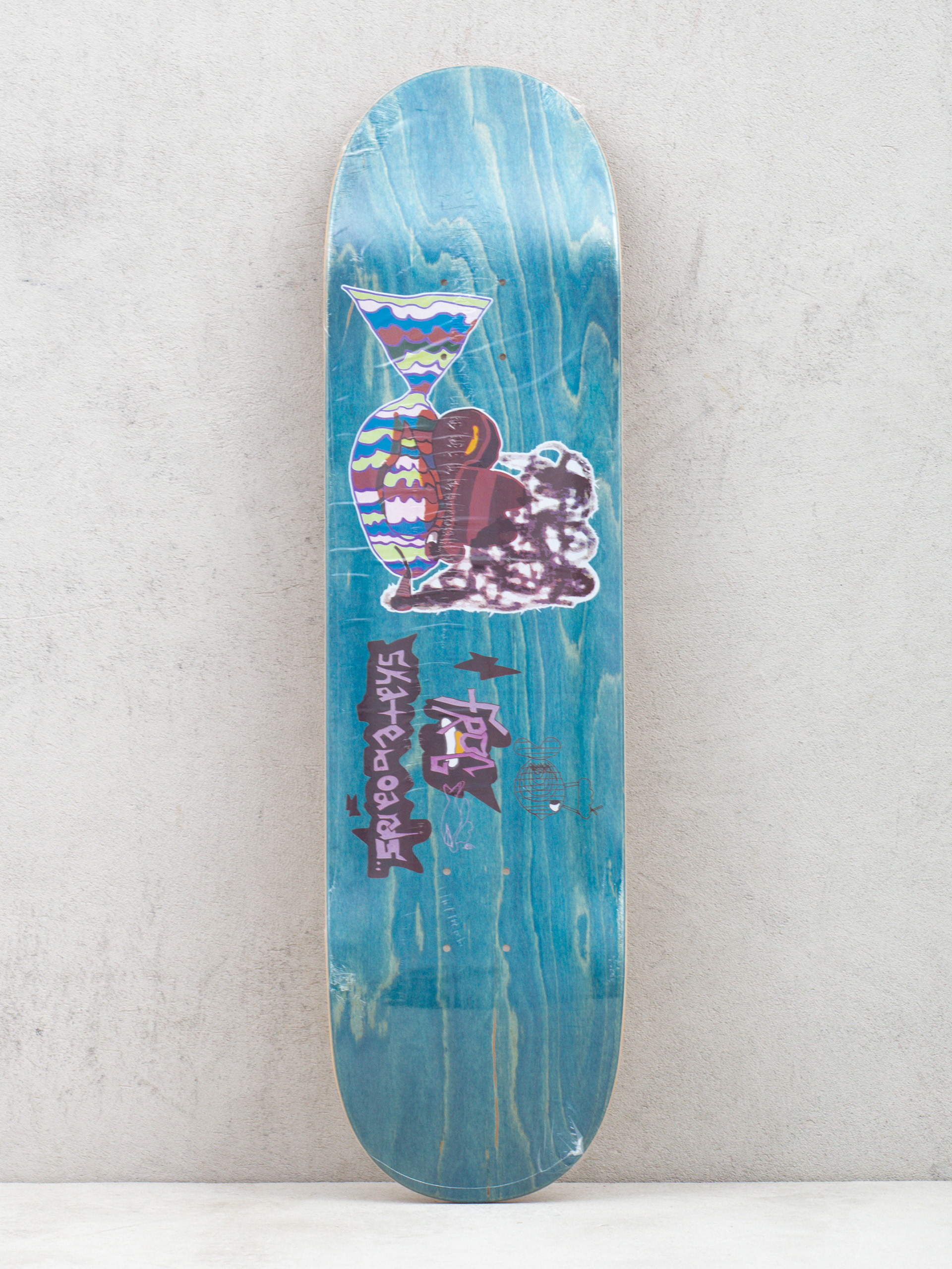 Deck Frog Skateboards Smoking Fish (blue)