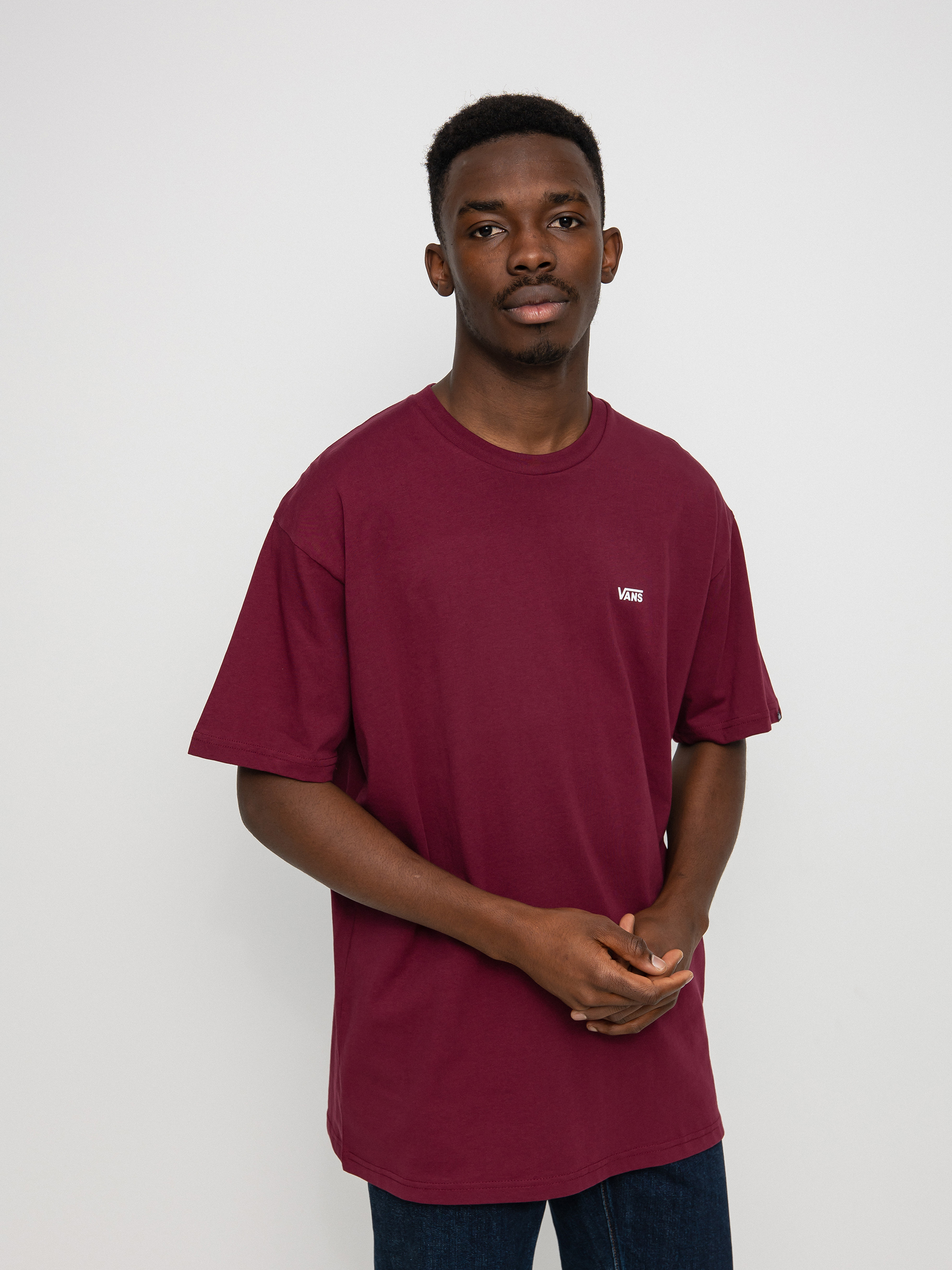 T-shirt Vans Left Chest Logo (burgundy)