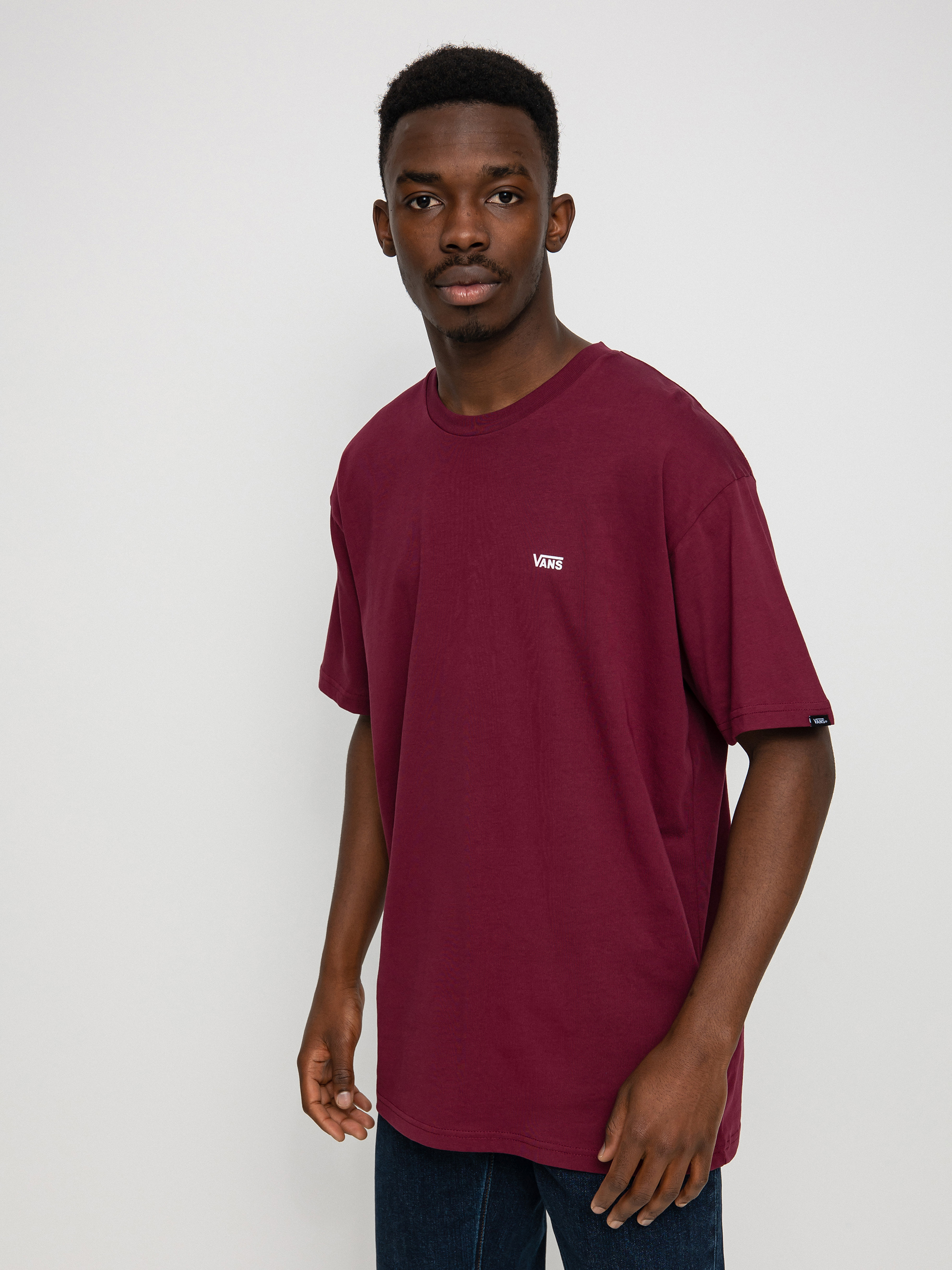 T-shirt Vans Left Chest Logo (burgundy)