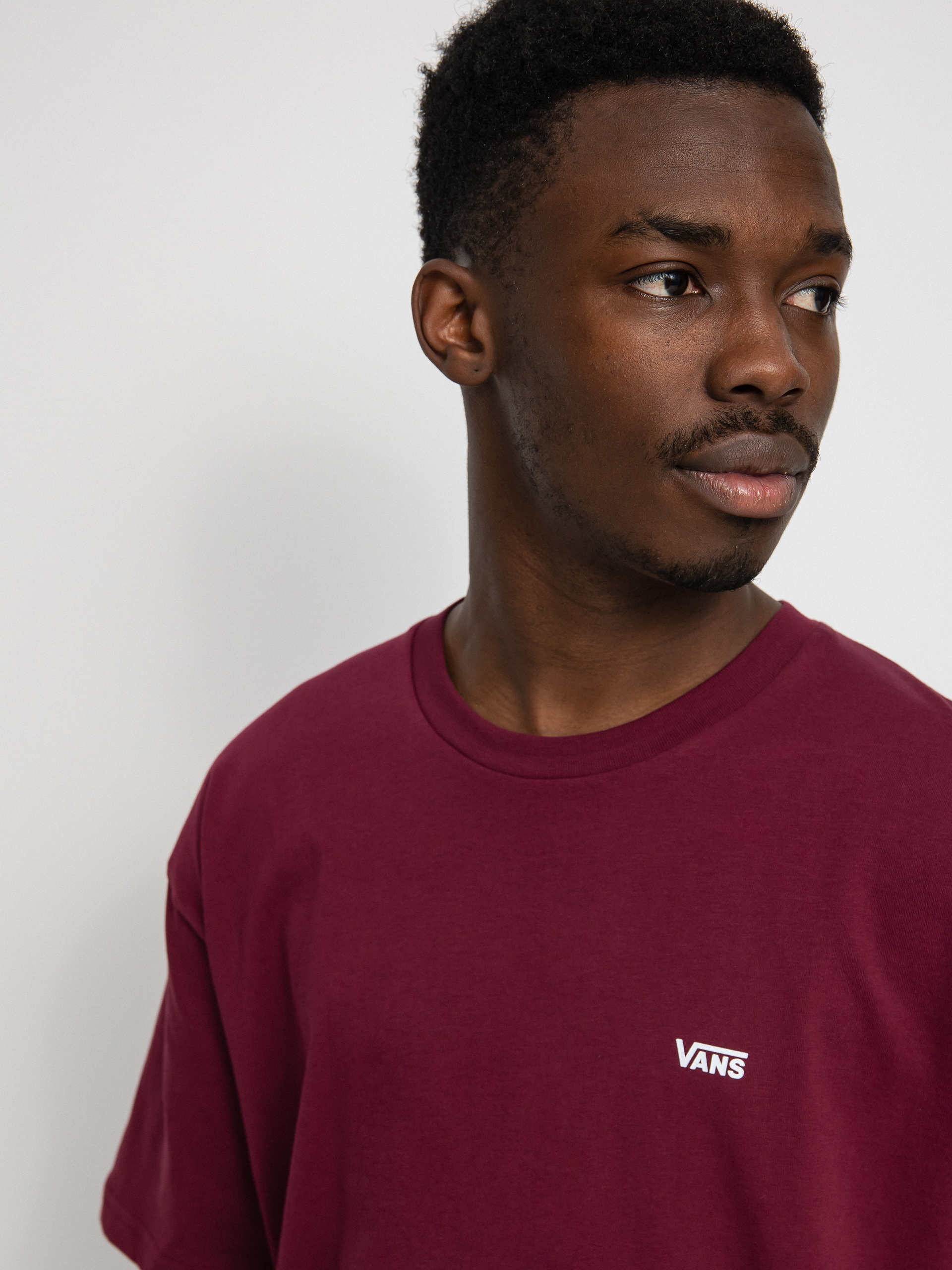 T-shirt Vans Left Chest Logo (burgundy)