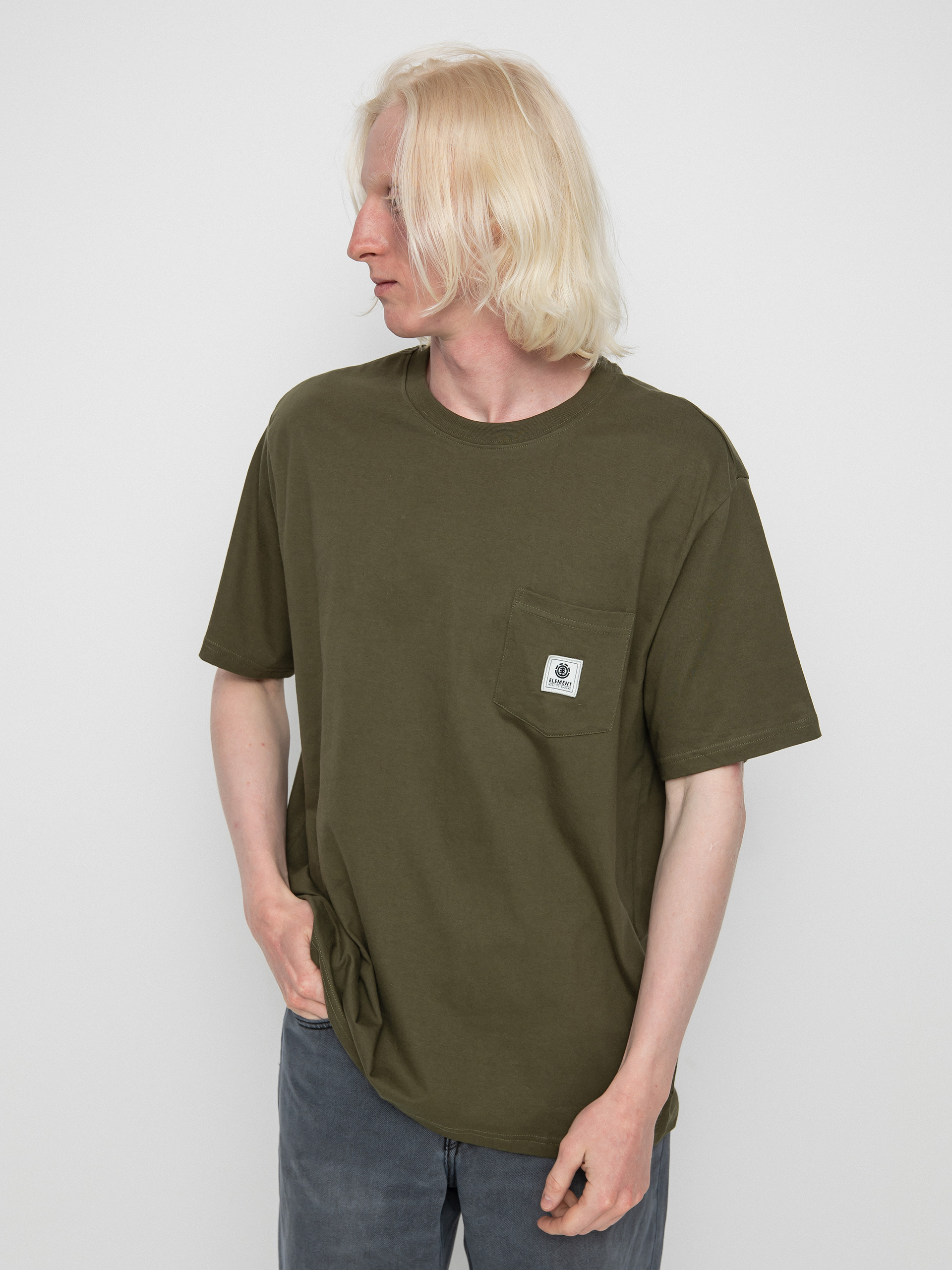 T-shirt Element Basic Pocket Label (army)