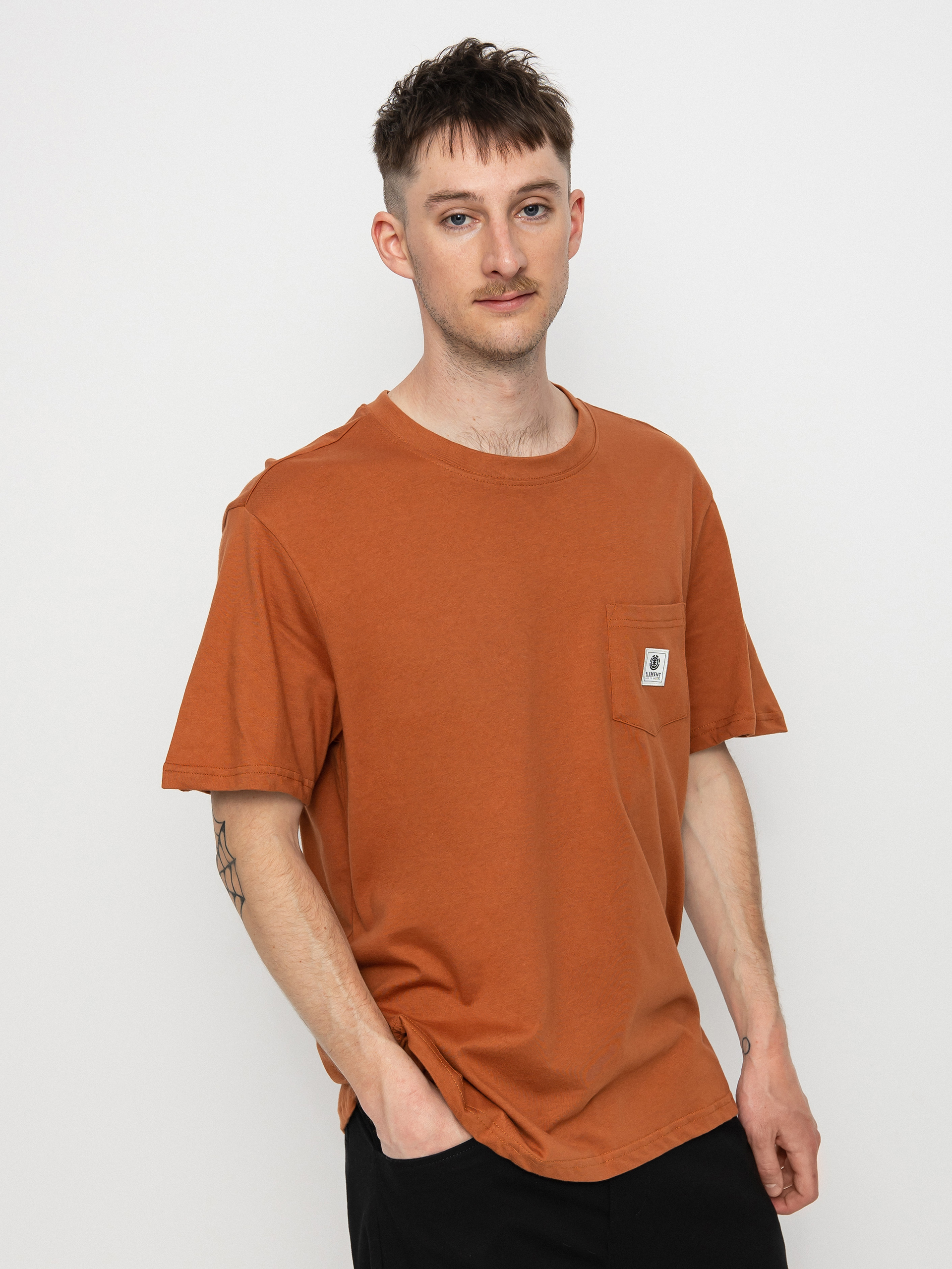 T-shirt Element Basic Pocket Label (mocha bisque)