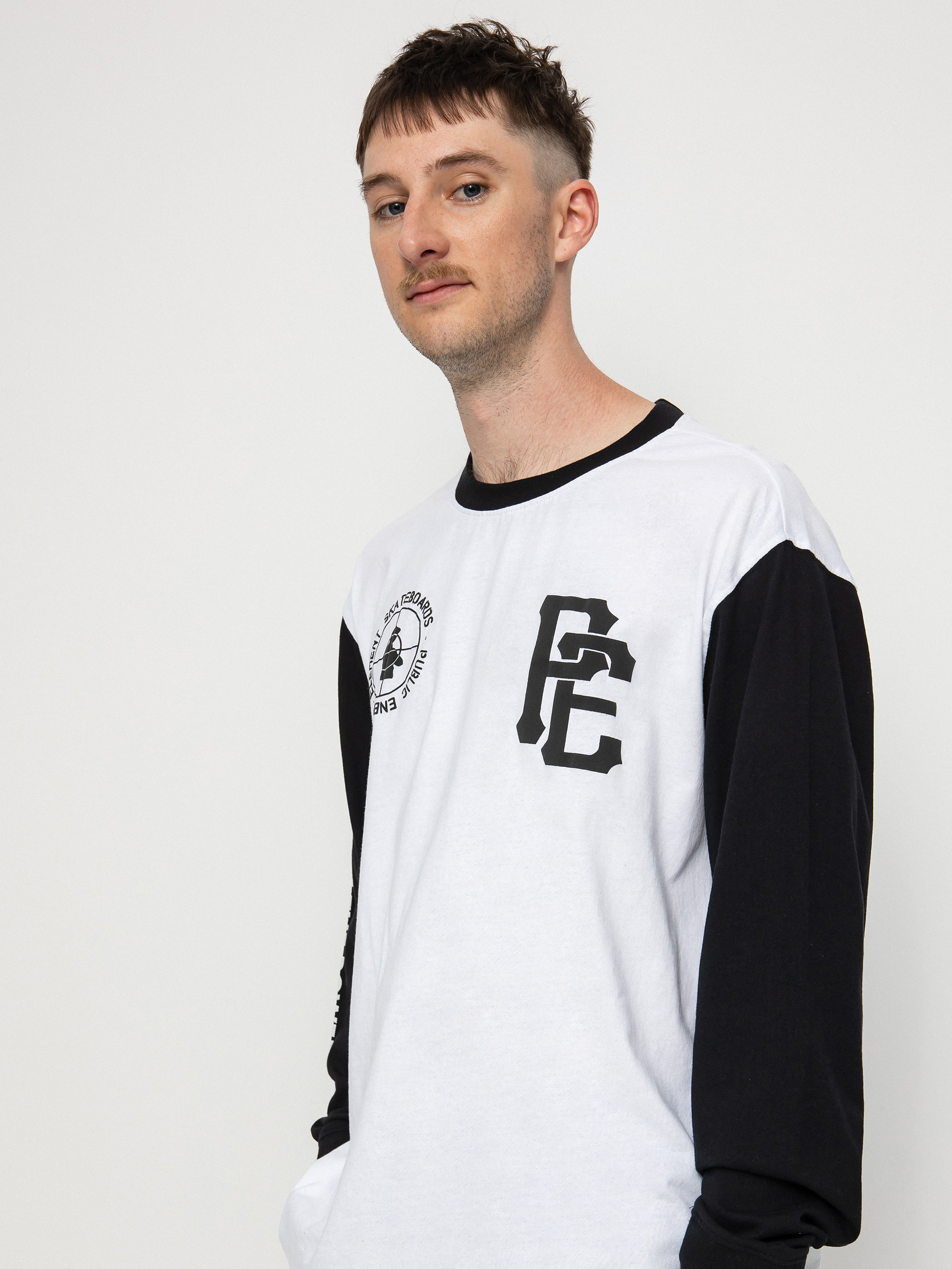 Longsleeve Element Pexe Target Ringer (white/blk)