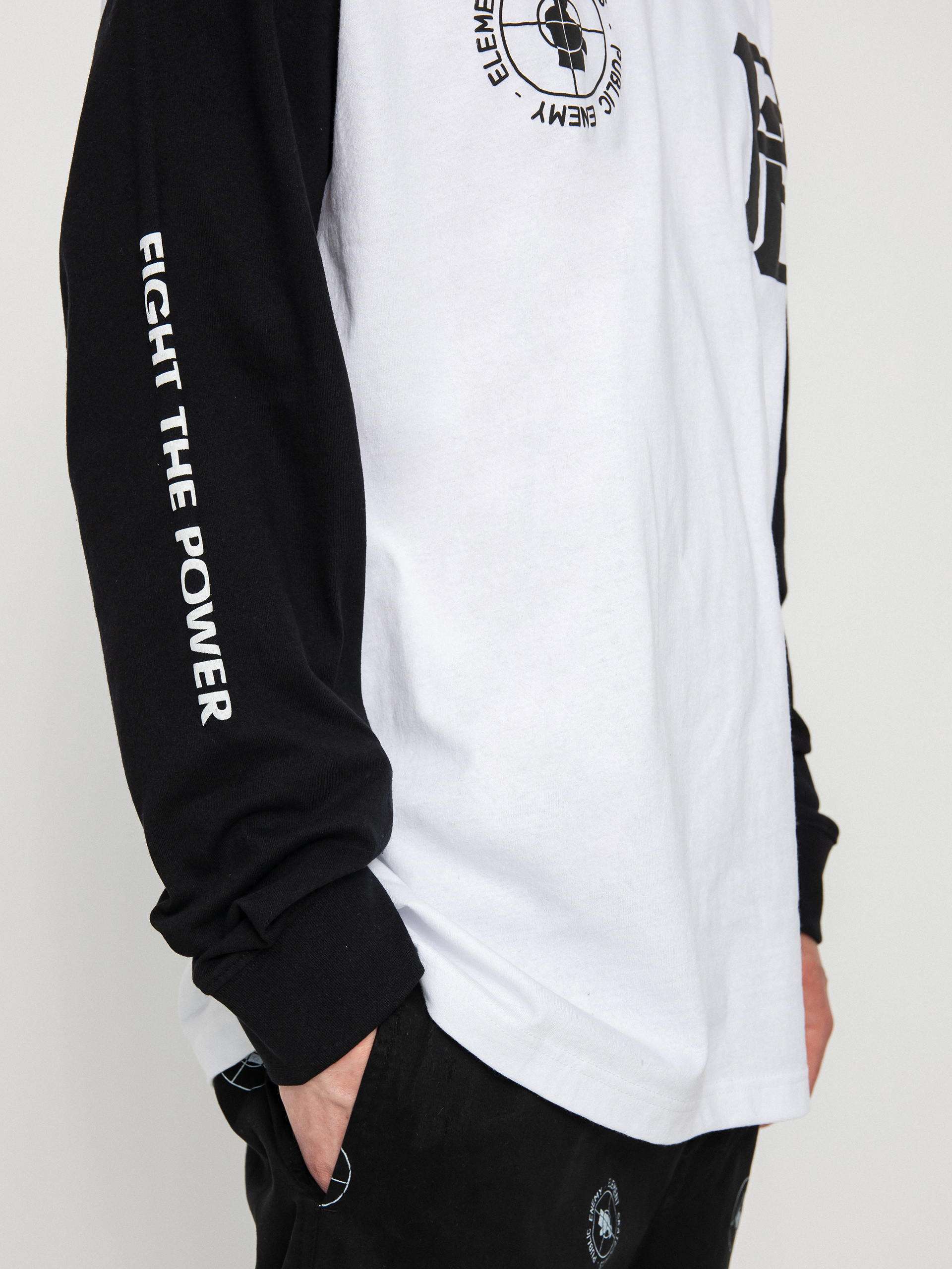 Longsleeve Element Pexe Target Ringer (white/blk)