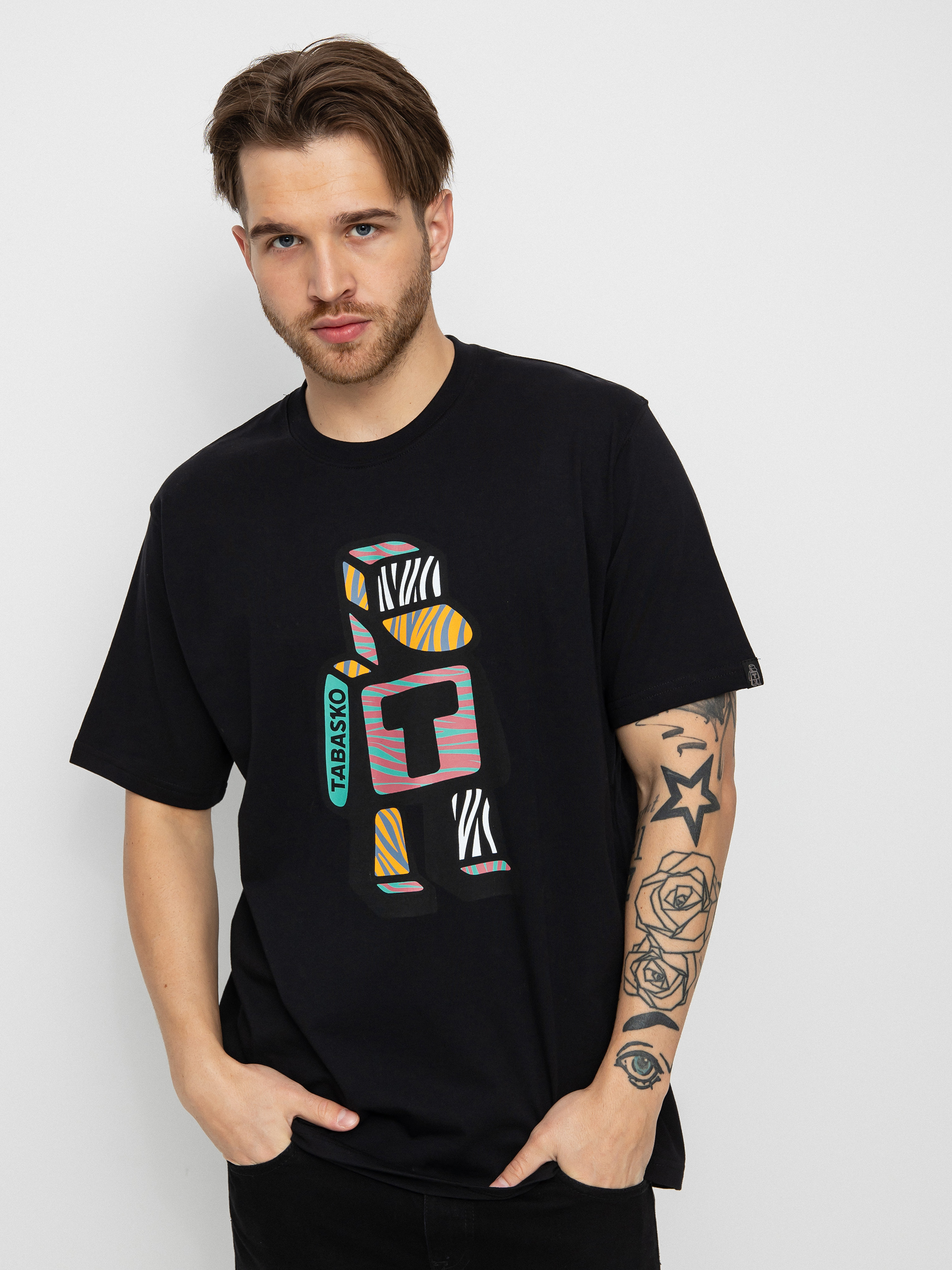 T-shirt Tabasko Pattern (black)
