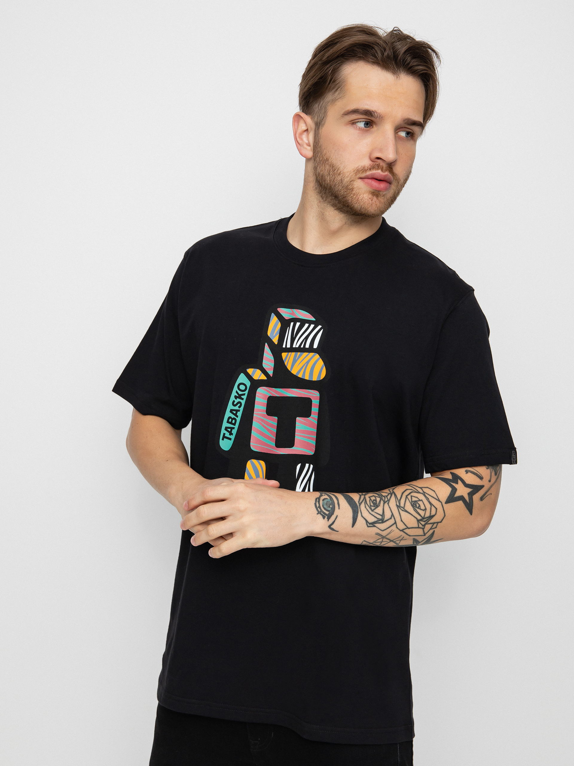 T-shirt Tabasko Pattern (black)