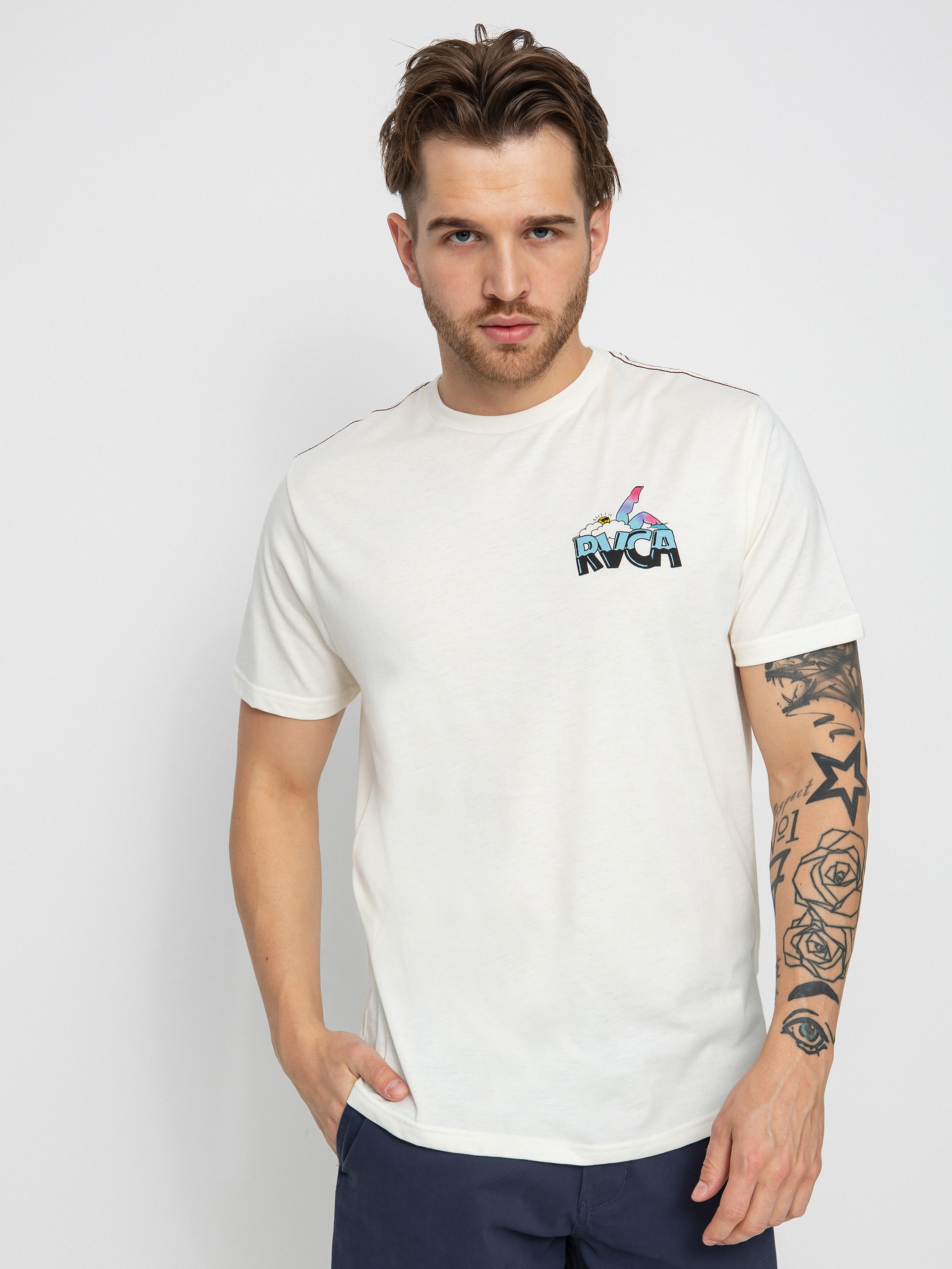 T-shirt RVCA Pool Party 4409 (antique white)