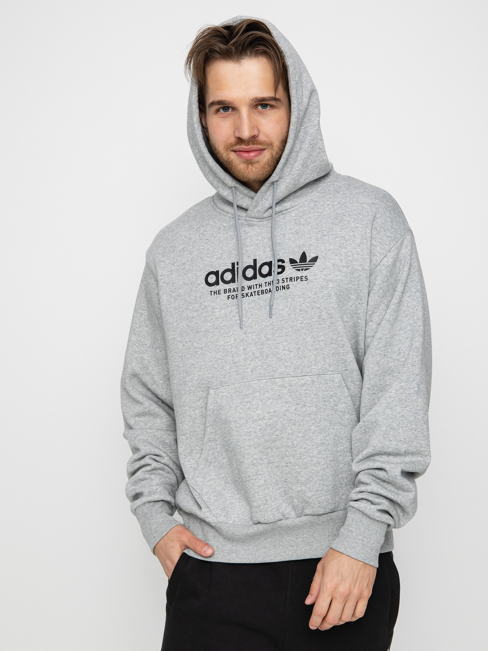Bluza z kapturem adidas 4.0 Logo HD (mgreyh/black)