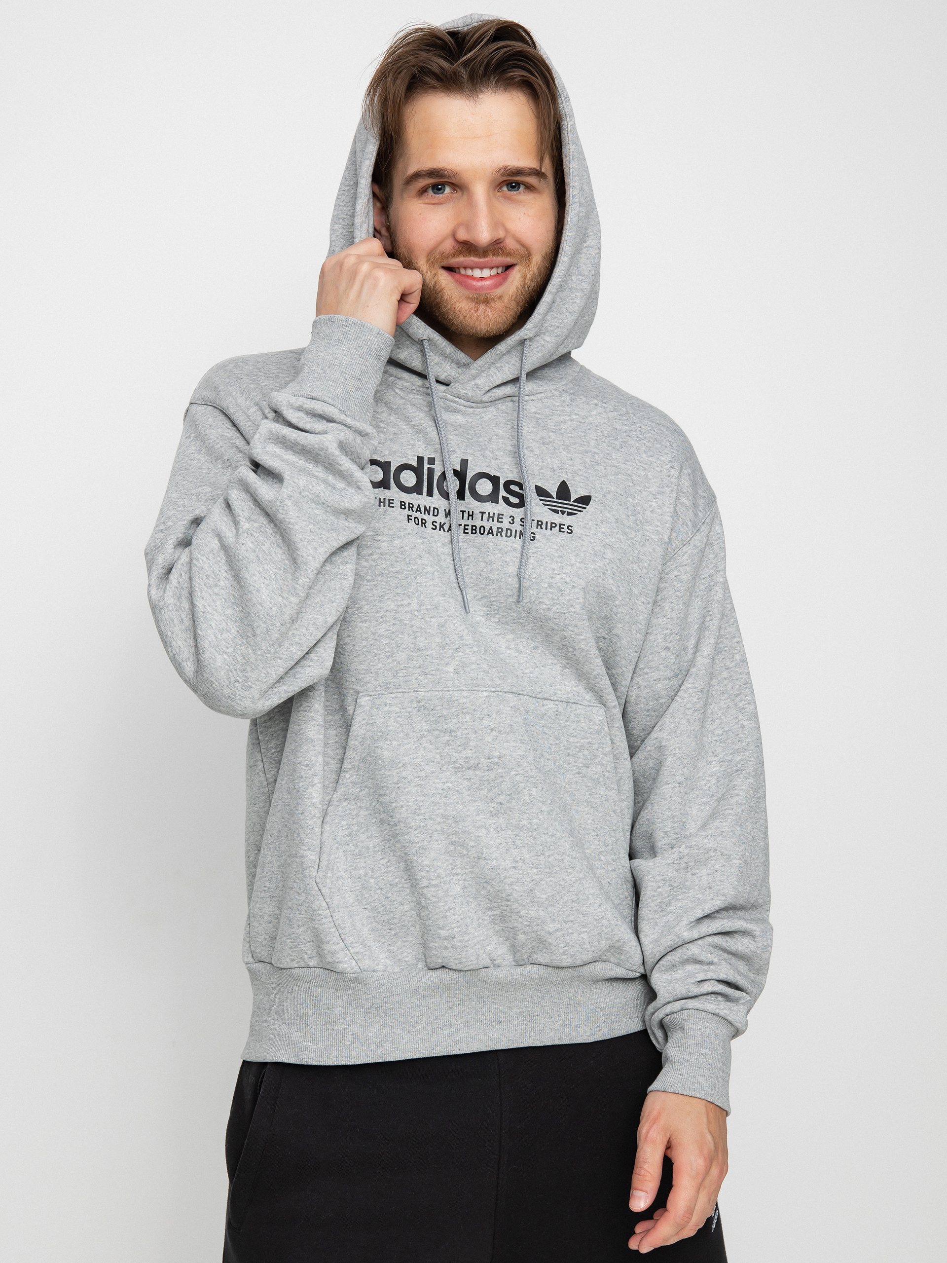 Bluza z kapturem adidas 4.0 Logo HD (mgreyh/black)