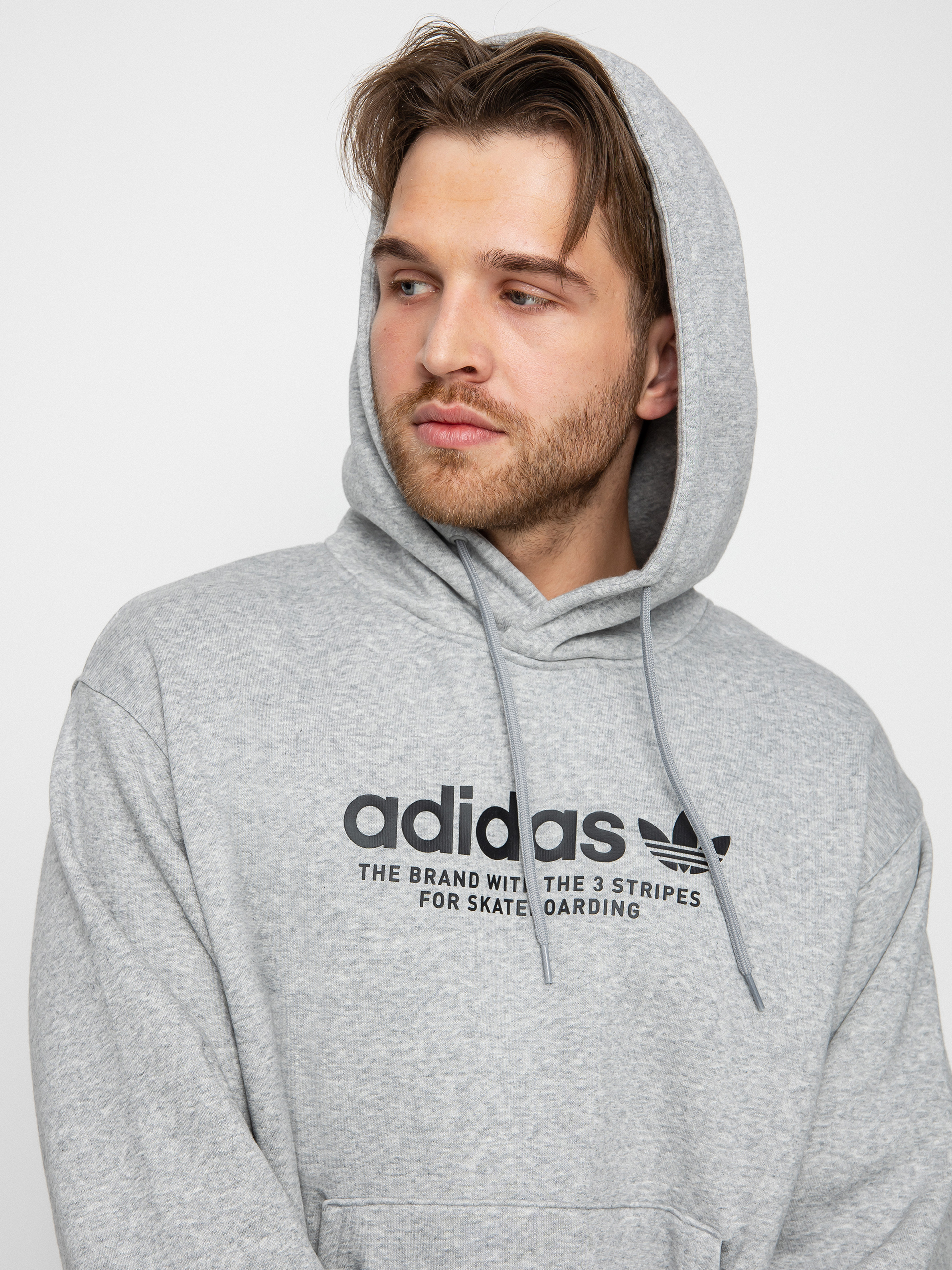 Bluza z kapturem adidas 4.0 Logo HD (mgreyh/black)