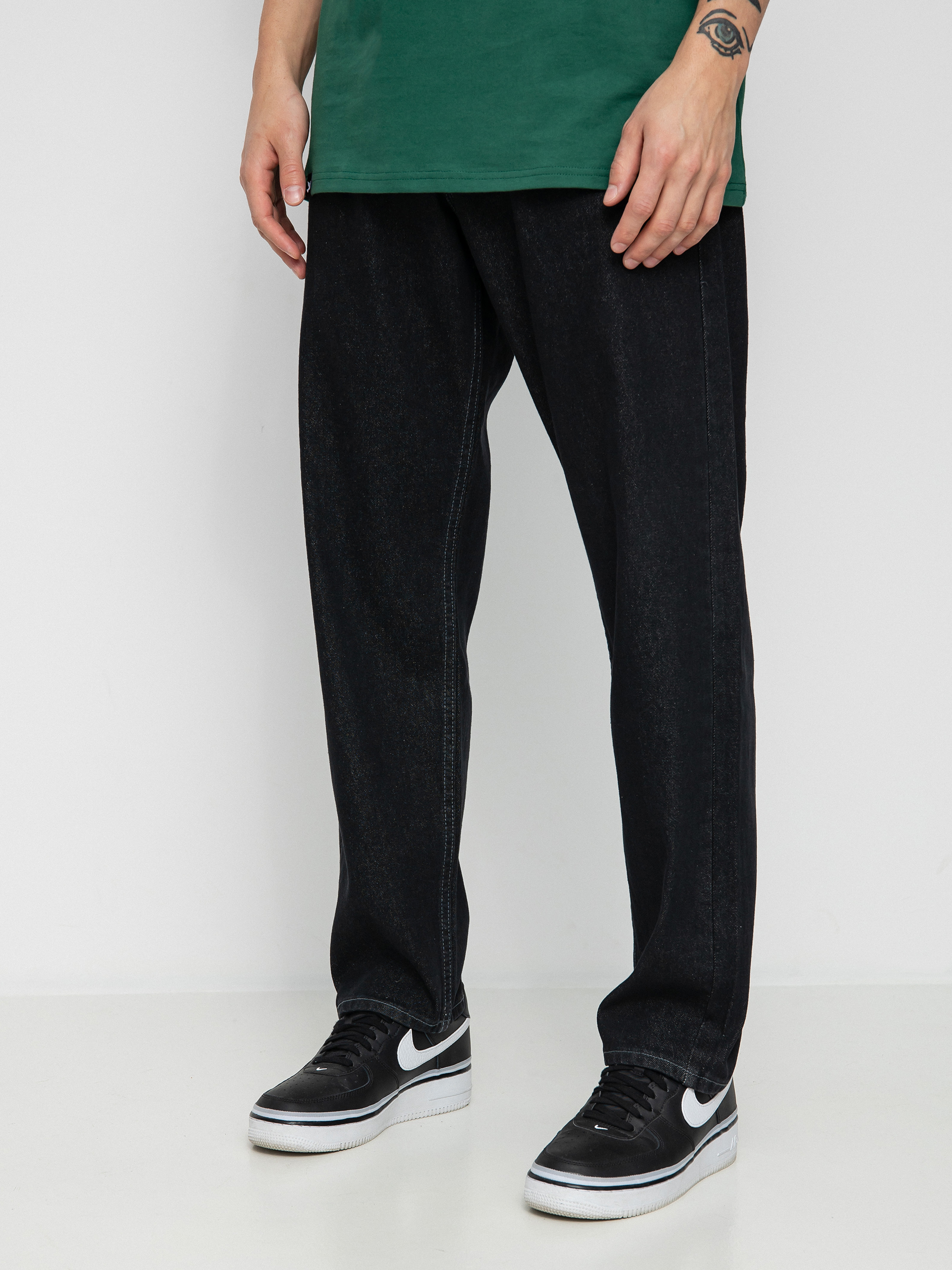 Spodnie MassDnm Craft Jeans Baggy Fit (black rinse)