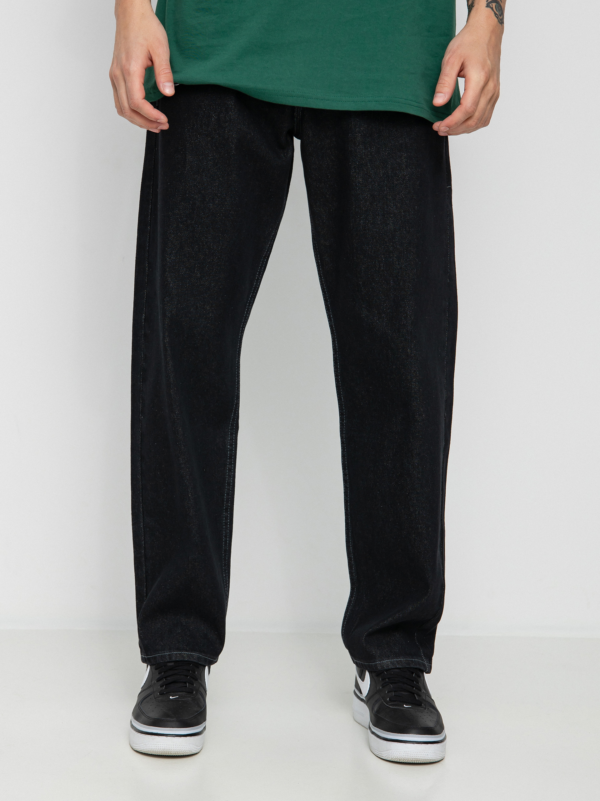 Spodnie MassDnm Craft Jeans Baggy Fit (black rinse)