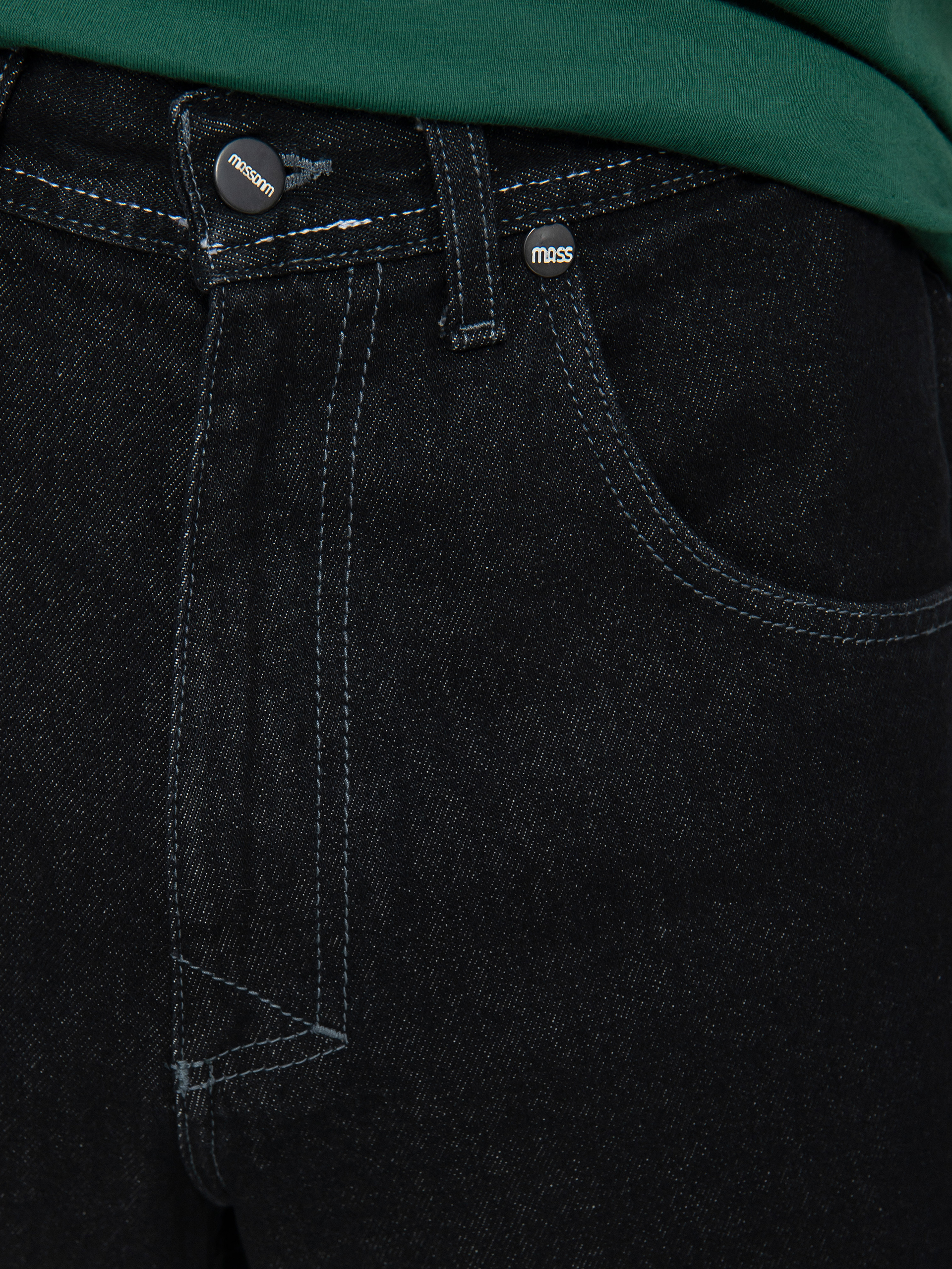 Spodnie MassDnm Craft Jeans Baggy Fit (black rinse)