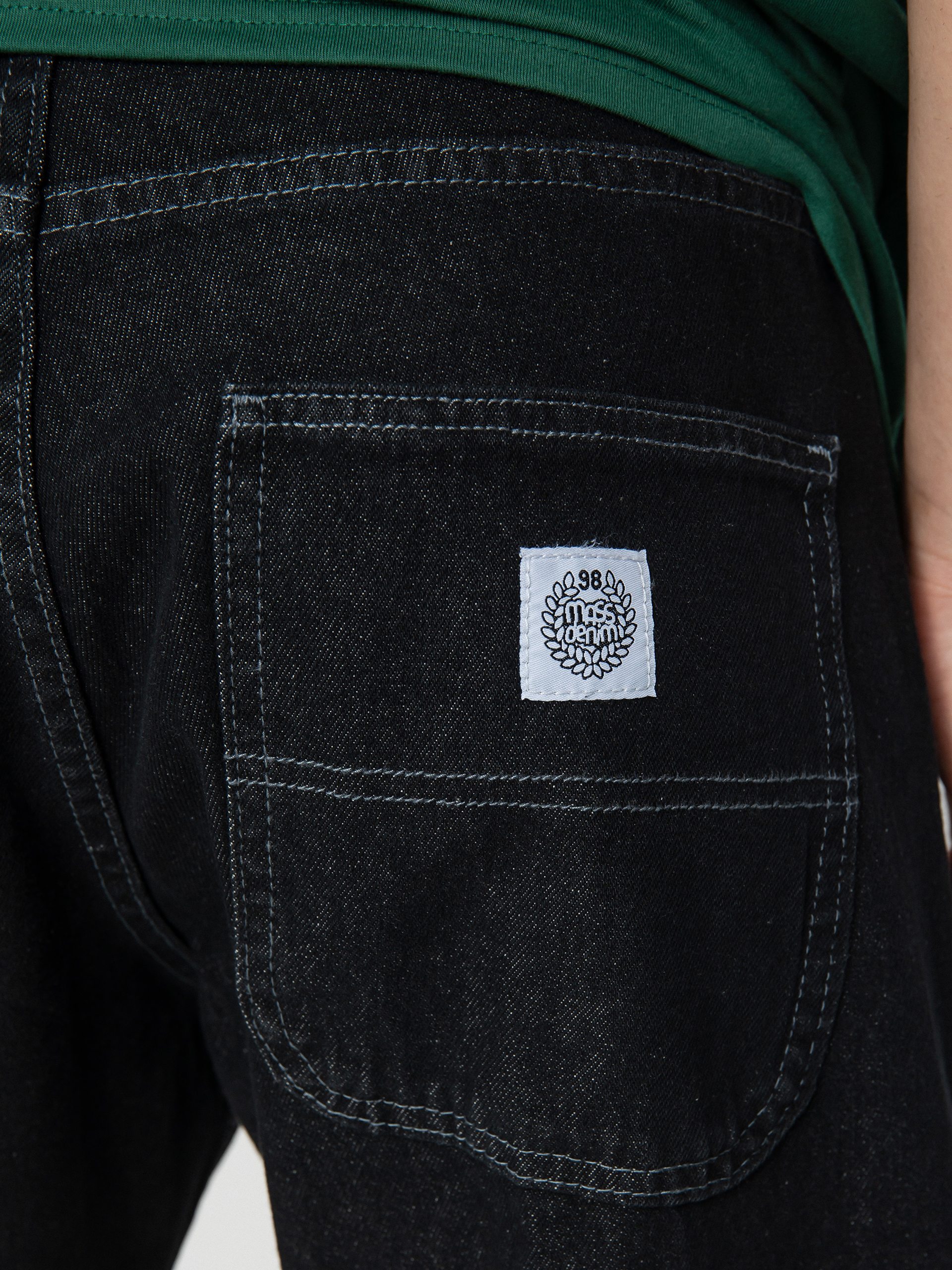 Spodnie MassDnm Craft Jeans Baggy Fit (black rinse)