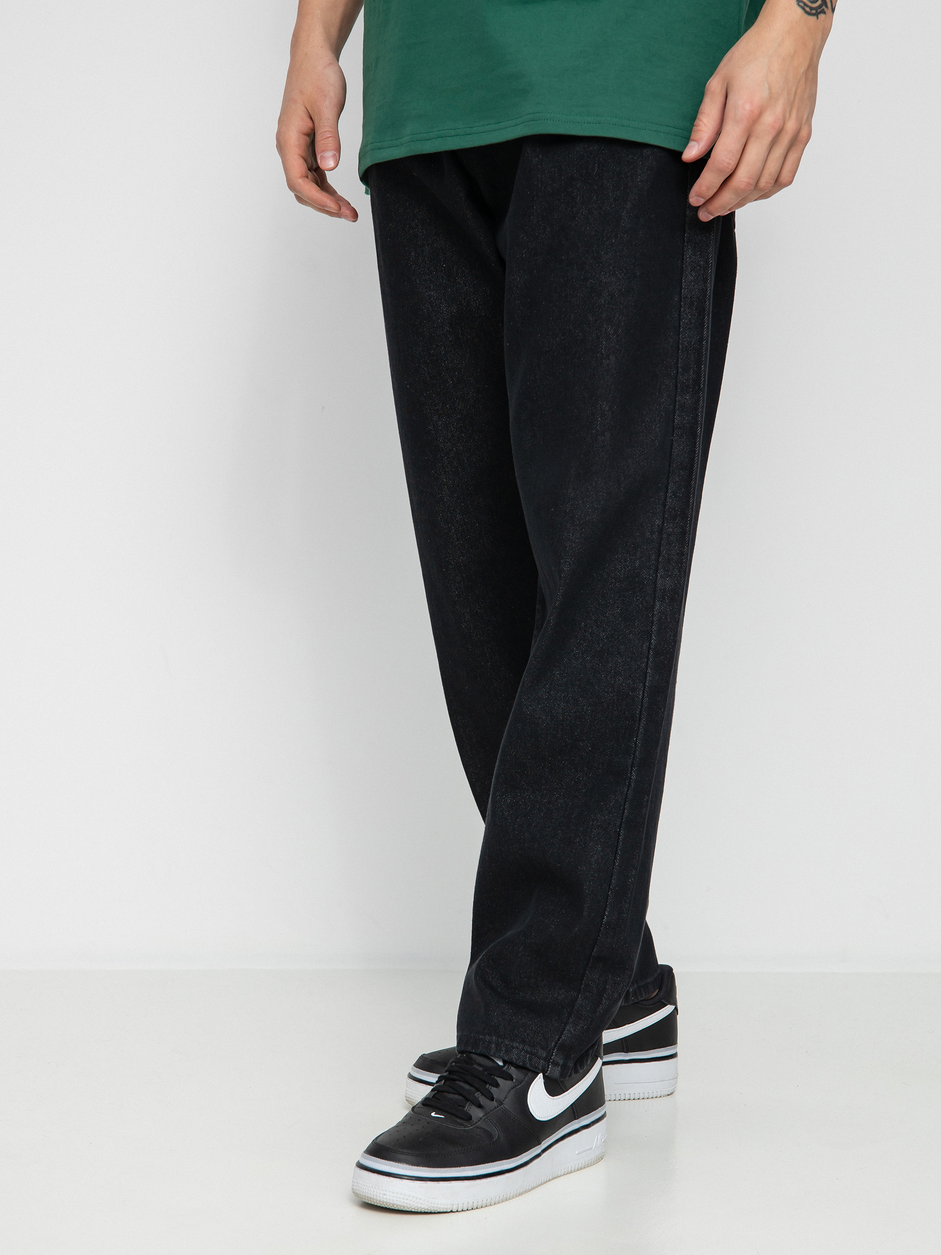 Spodnie MassDnm Slang Jeans Baggy Fit (black rinse)