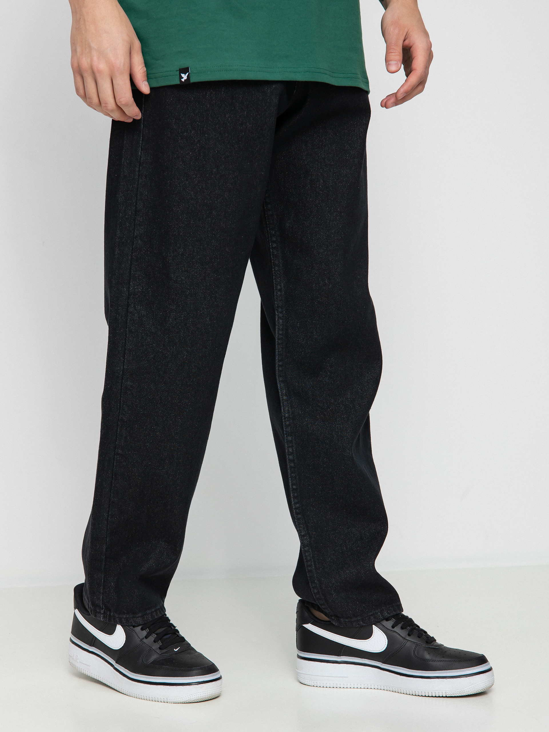 Spodnie MassDnm Slang Jeans Baggy Fit (black rinse)