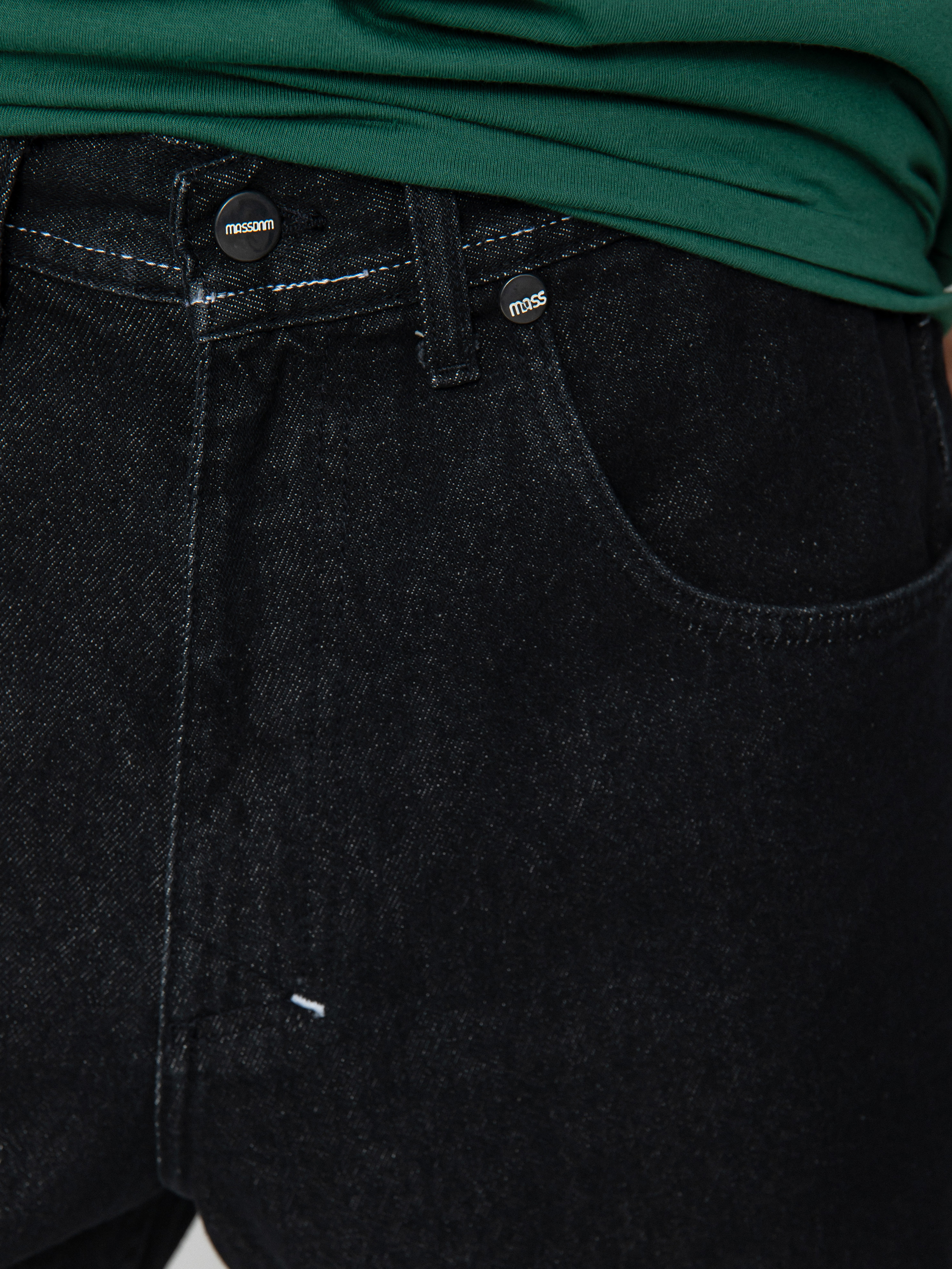 Spodnie MassDnm Slang Jeans Baggy Fit (black rinse)