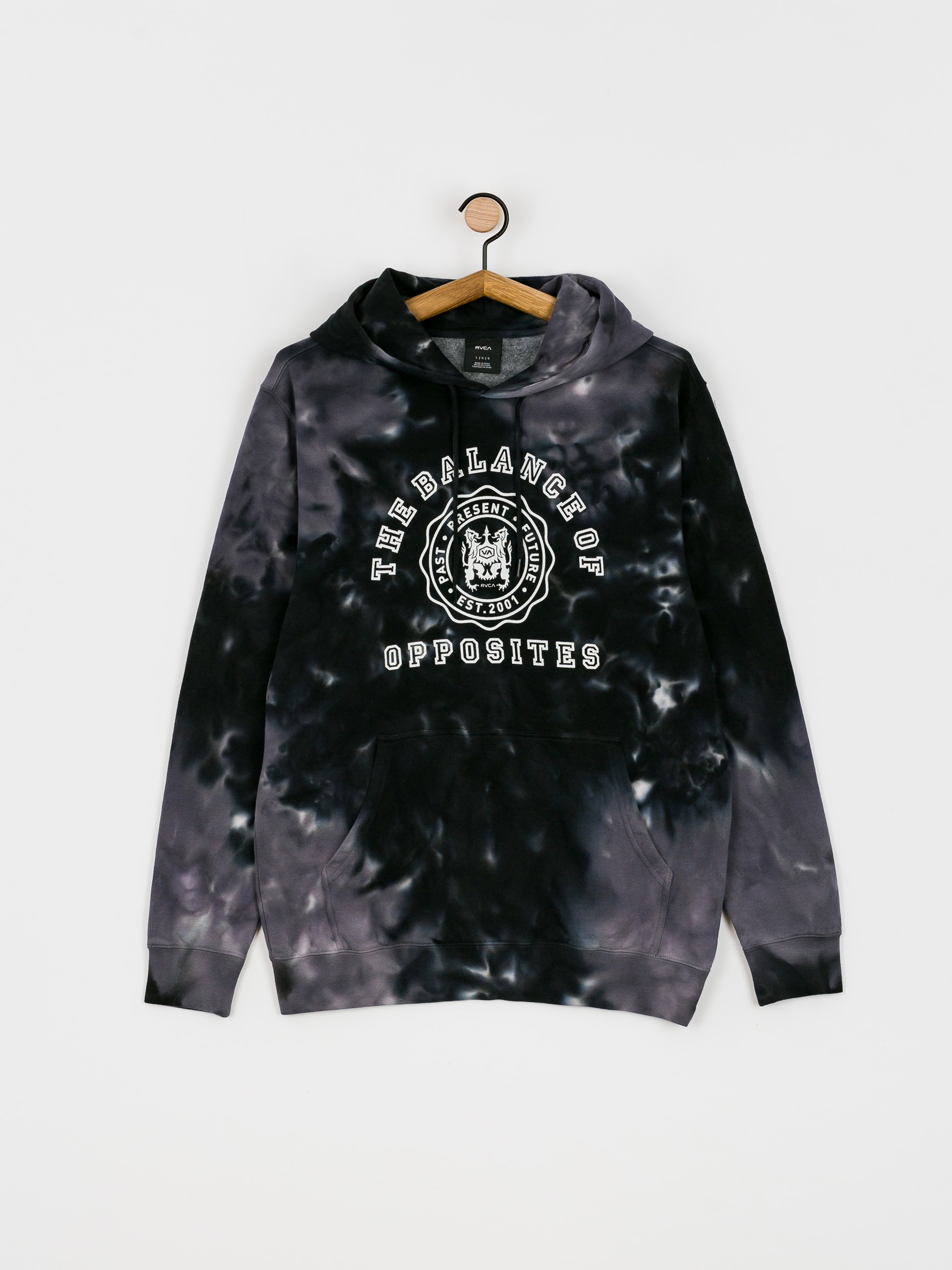 Bluza z kapturem RVCA Annex HD (blk marble tie)