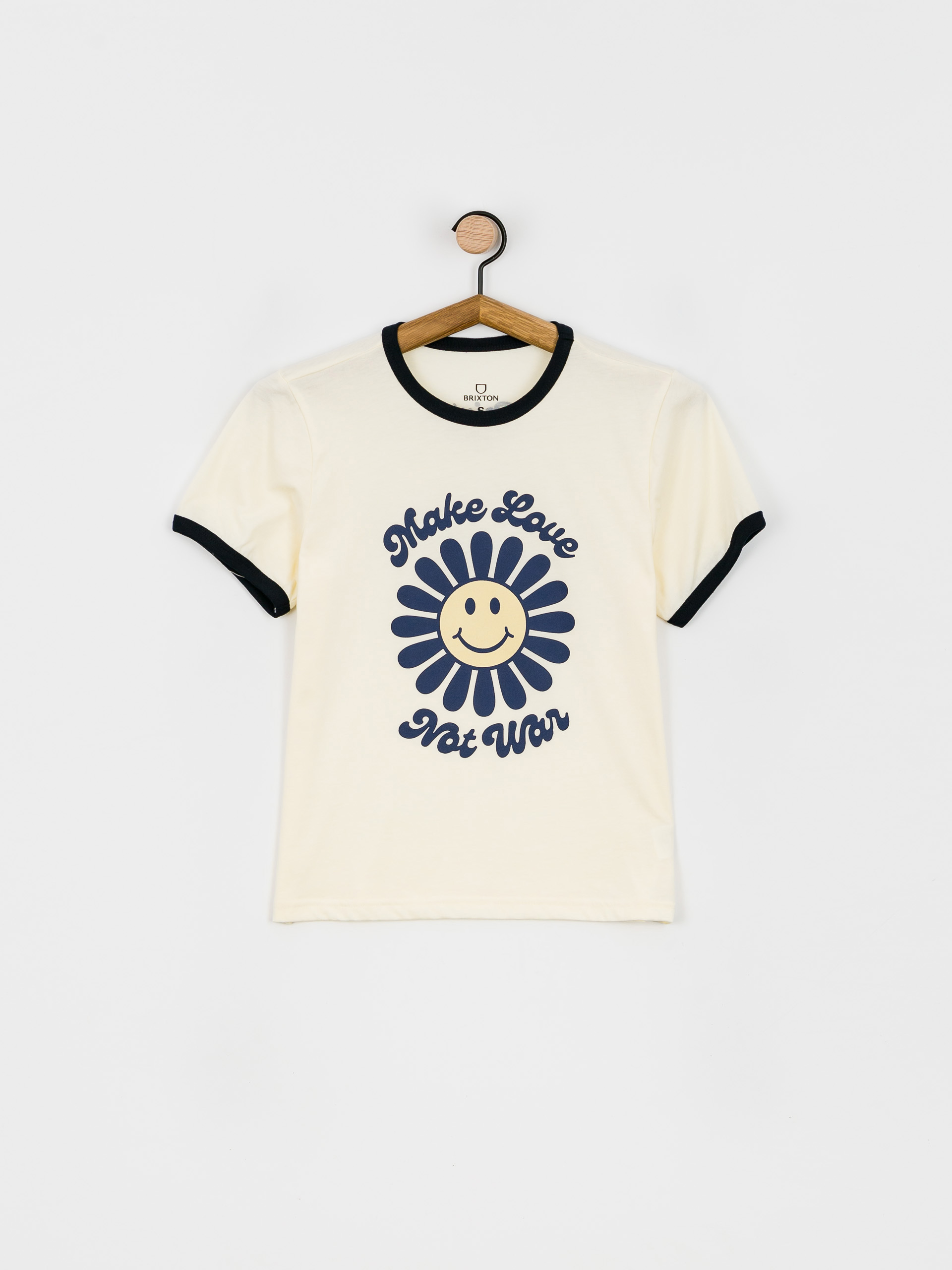 T-shirt Brixton Love Not War Ringer Wmn (dove)