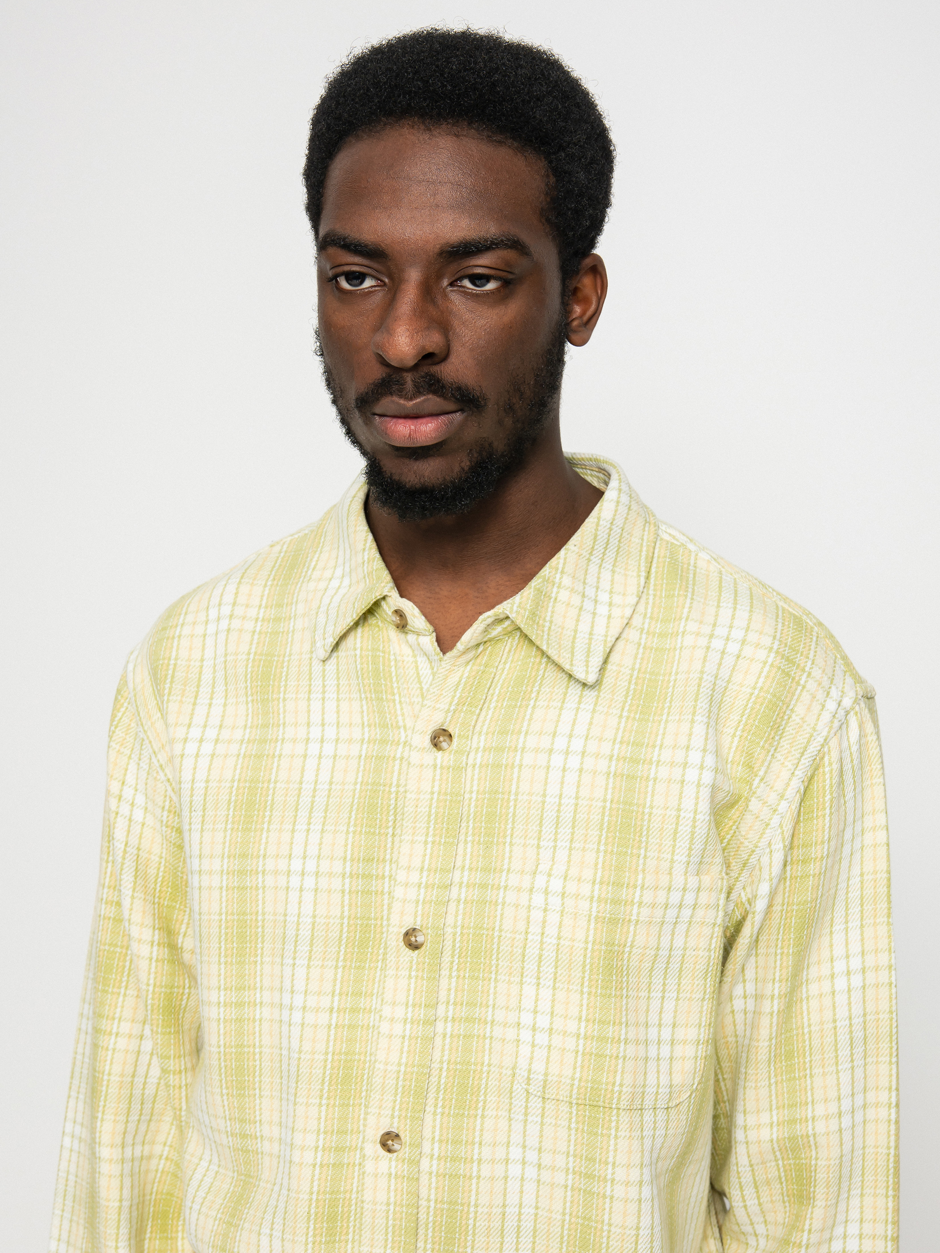 Koszula Stussy Beach Plaid (lime)