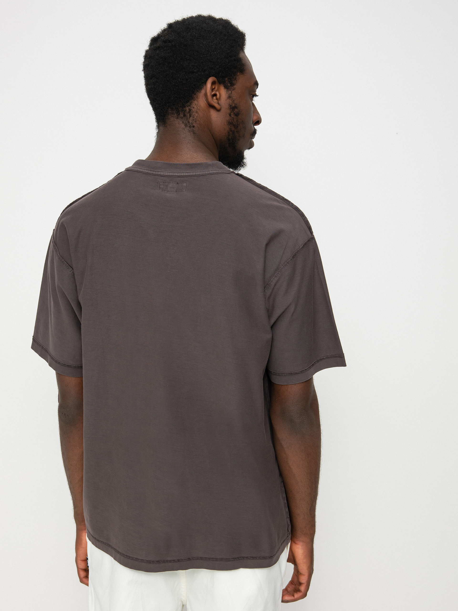 T-shirt Stussy Pig. Dyed Inside Out Crew (faded black)