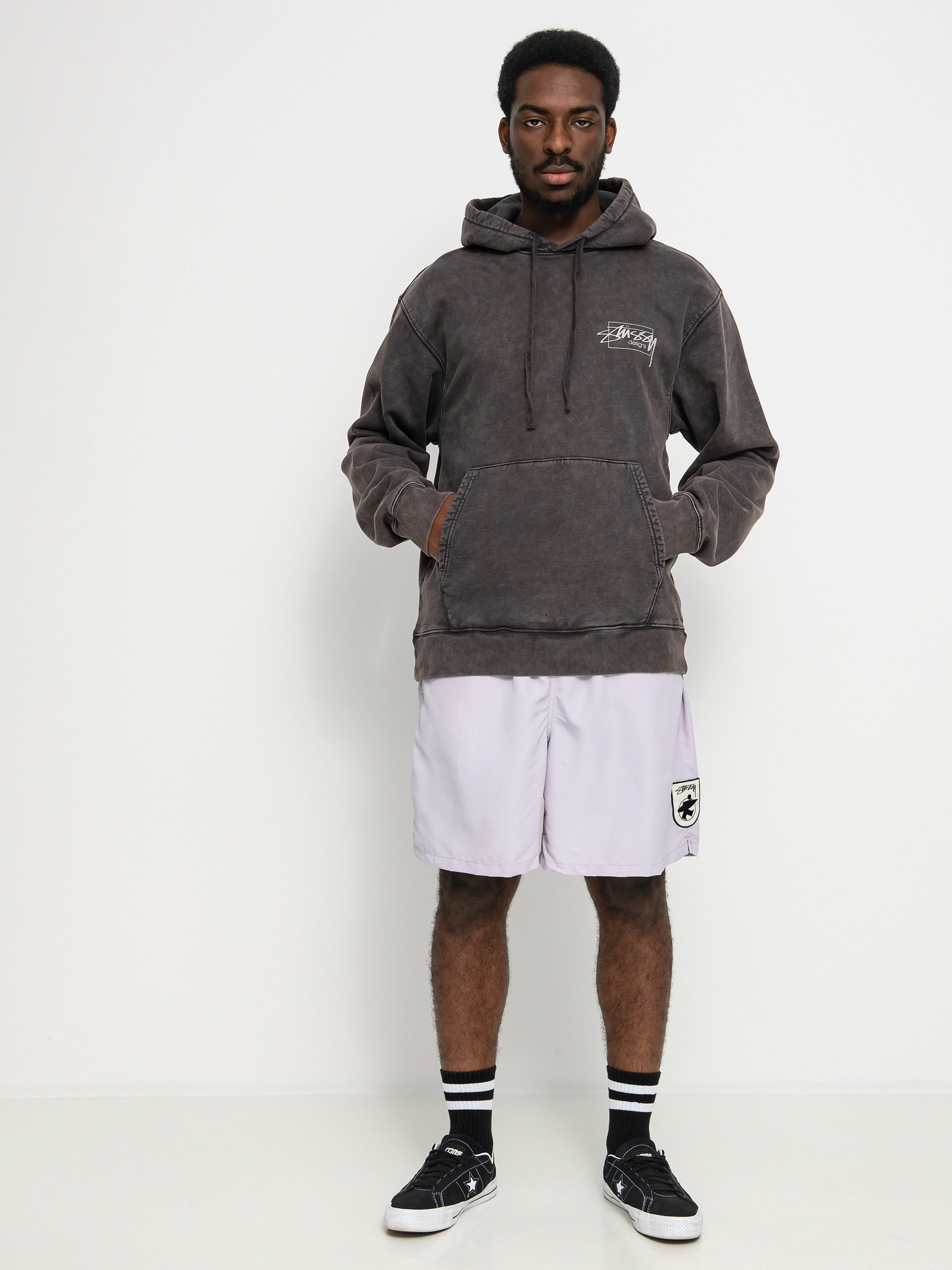 Bluza z kapturem Stussy Dyed Stussy Designs HD (black)