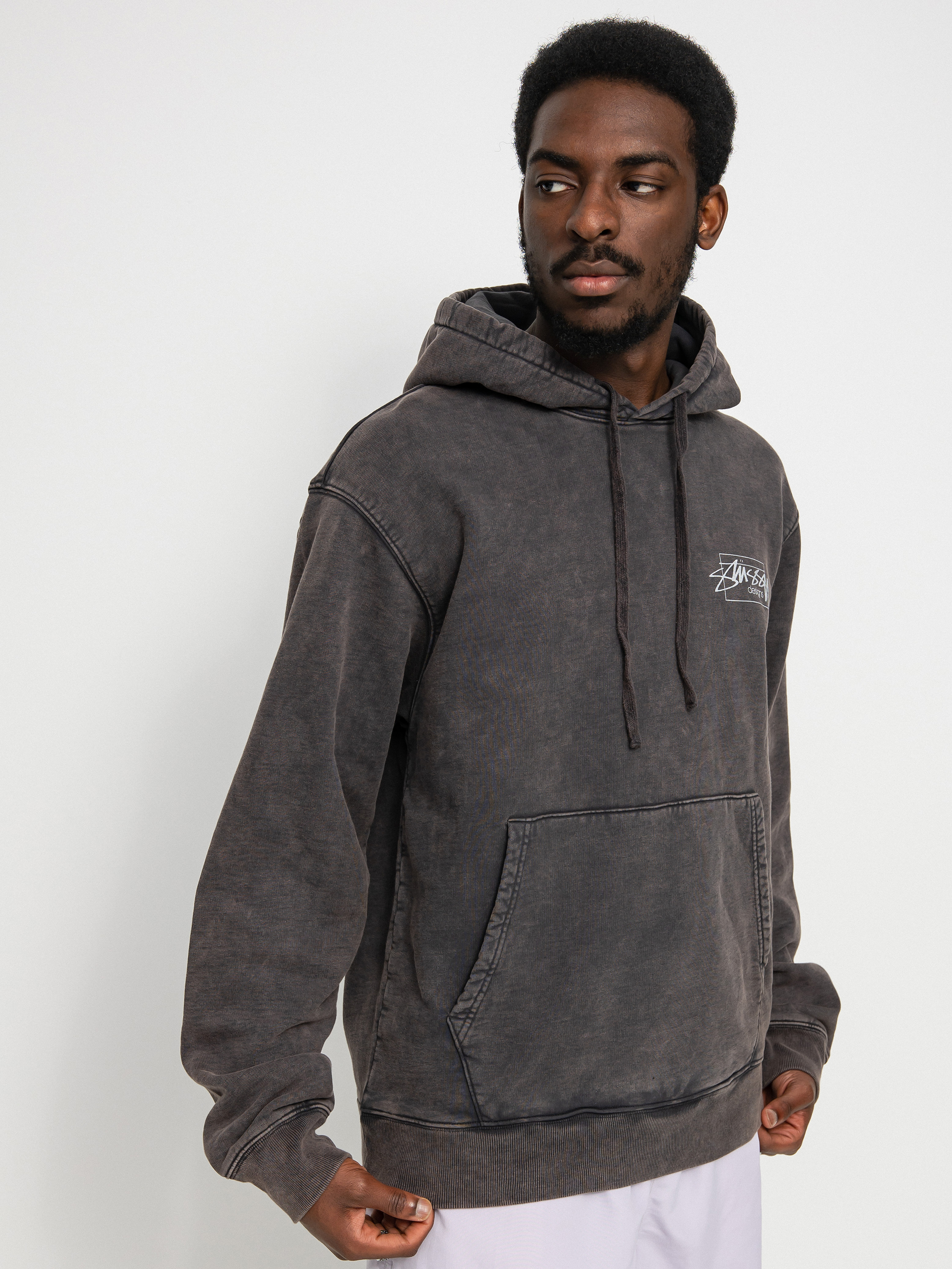 Bluza z kapturem Stussy Dyed Stussy Designs HD (black)