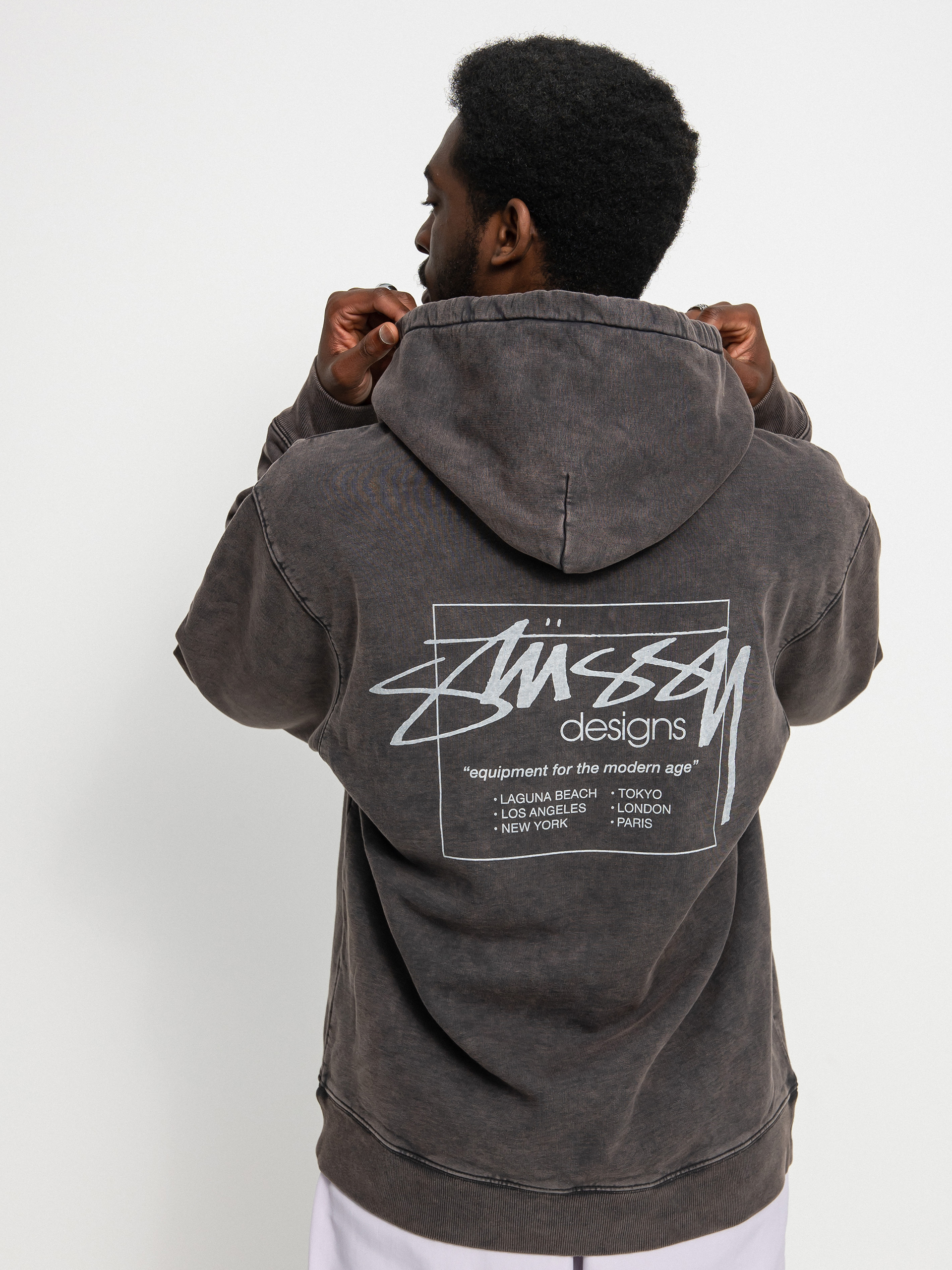 Bluza z kapturem Stussy Dyed Stussy Designs HD (black)