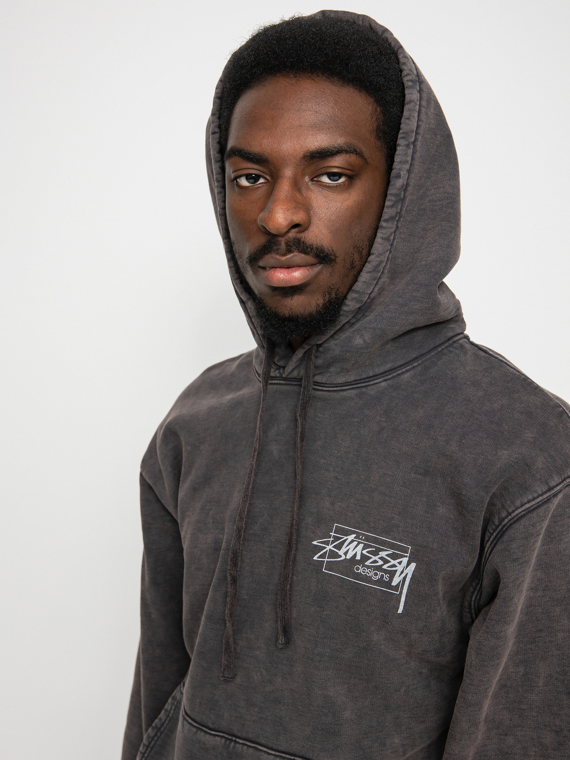 Bluza z kapturem Stussy Dyed Stussy Designs HD (black)
