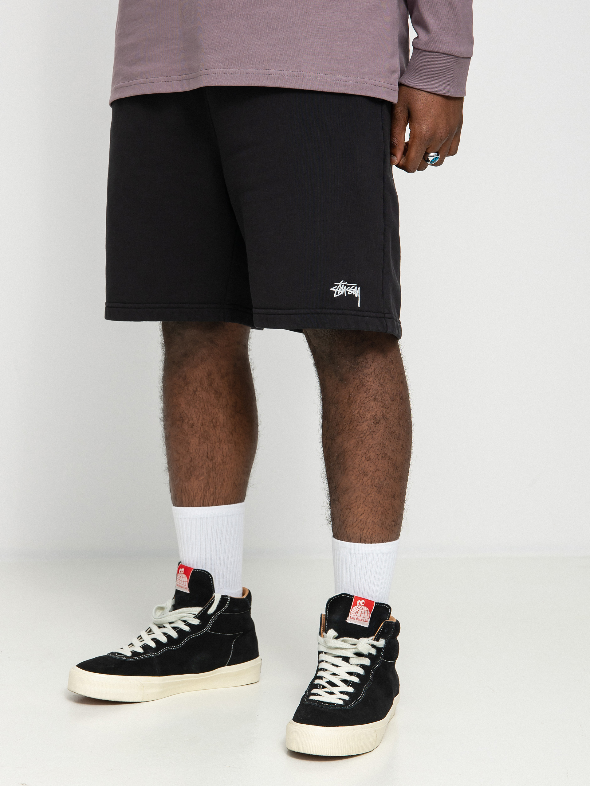 Szorty Stussy Stock Logo (black)