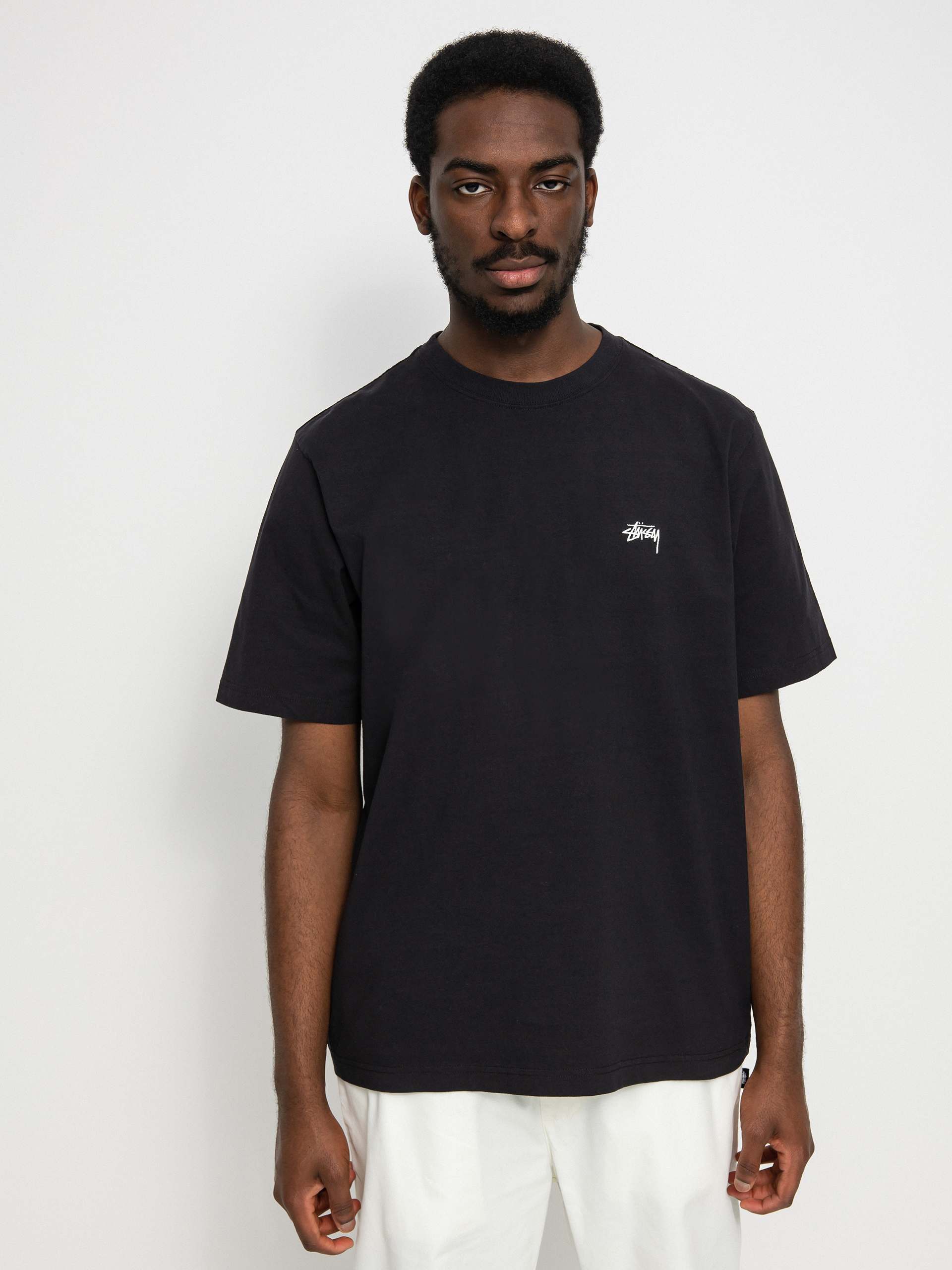 T-shirt Stussy Stock Logo Crew (black22)