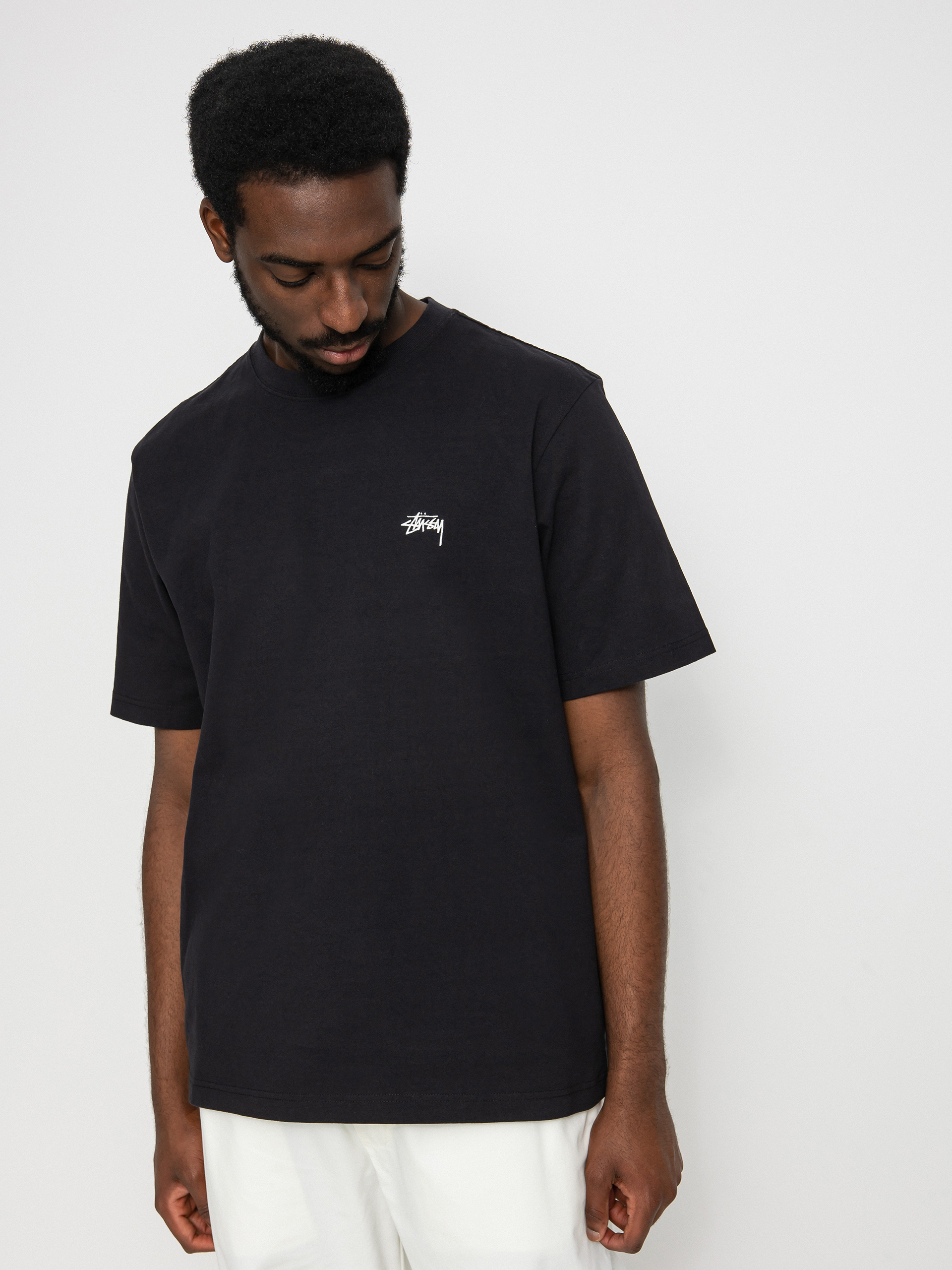 T-shirt Stussy Stock Logo Crew (black22)