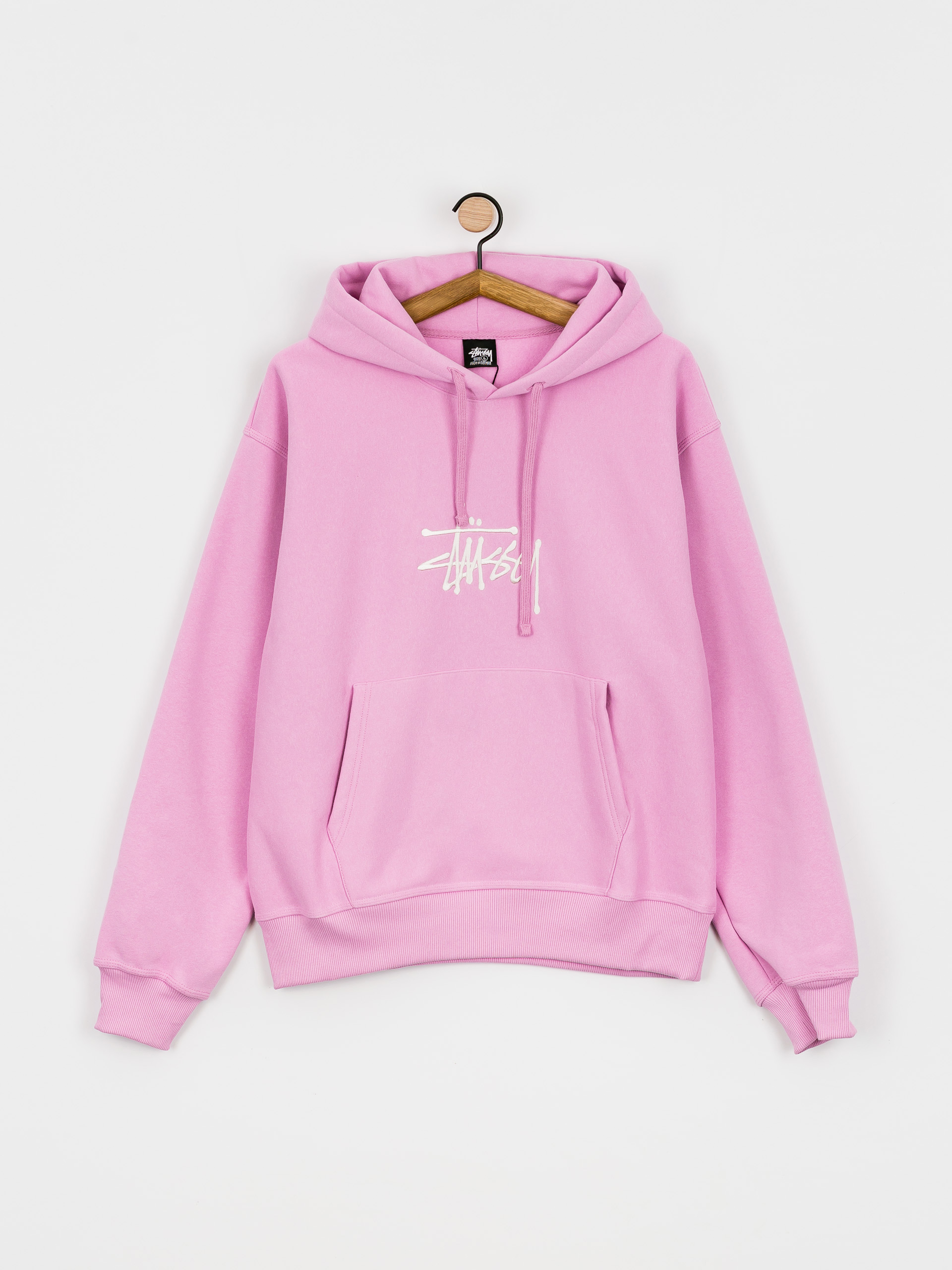 Bluza z kapturem Stussy Basic App. HD (pink)