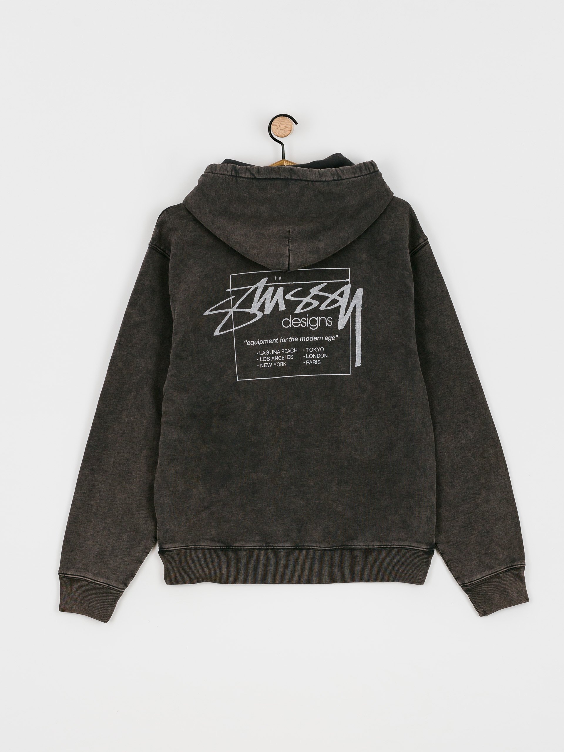 Bluza z kapturem Stussy Dyed Stussy Designs HD (black)