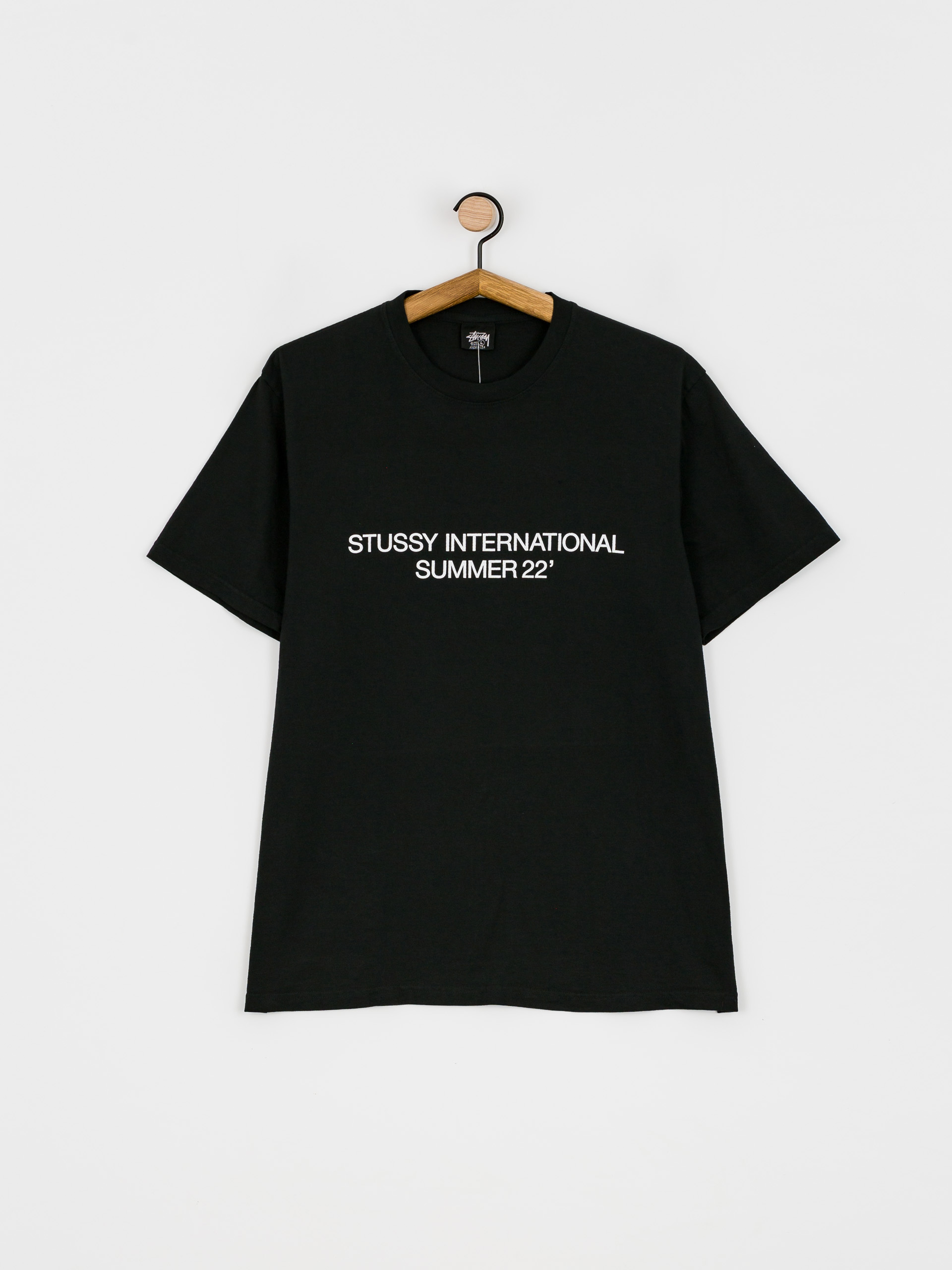 T-shirt Stussy International 22 Pig Dyed - czarny (black)
