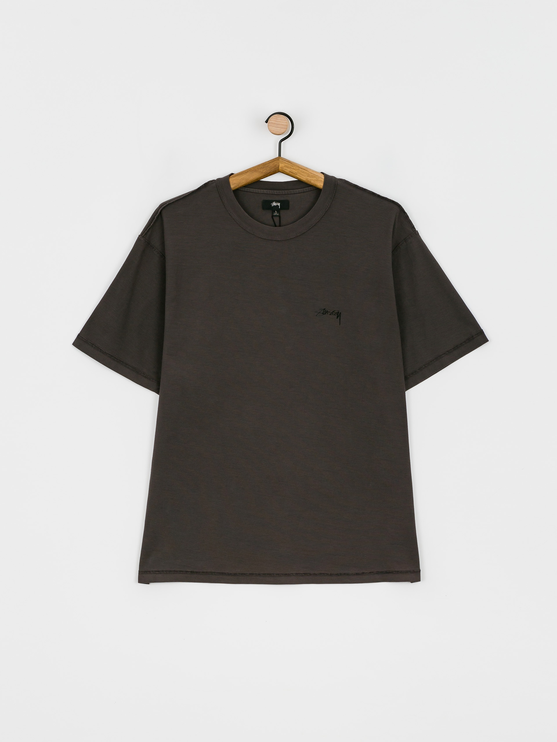 T-shirt Stussy Pig. Dyed Inside Out Crew (faded black)